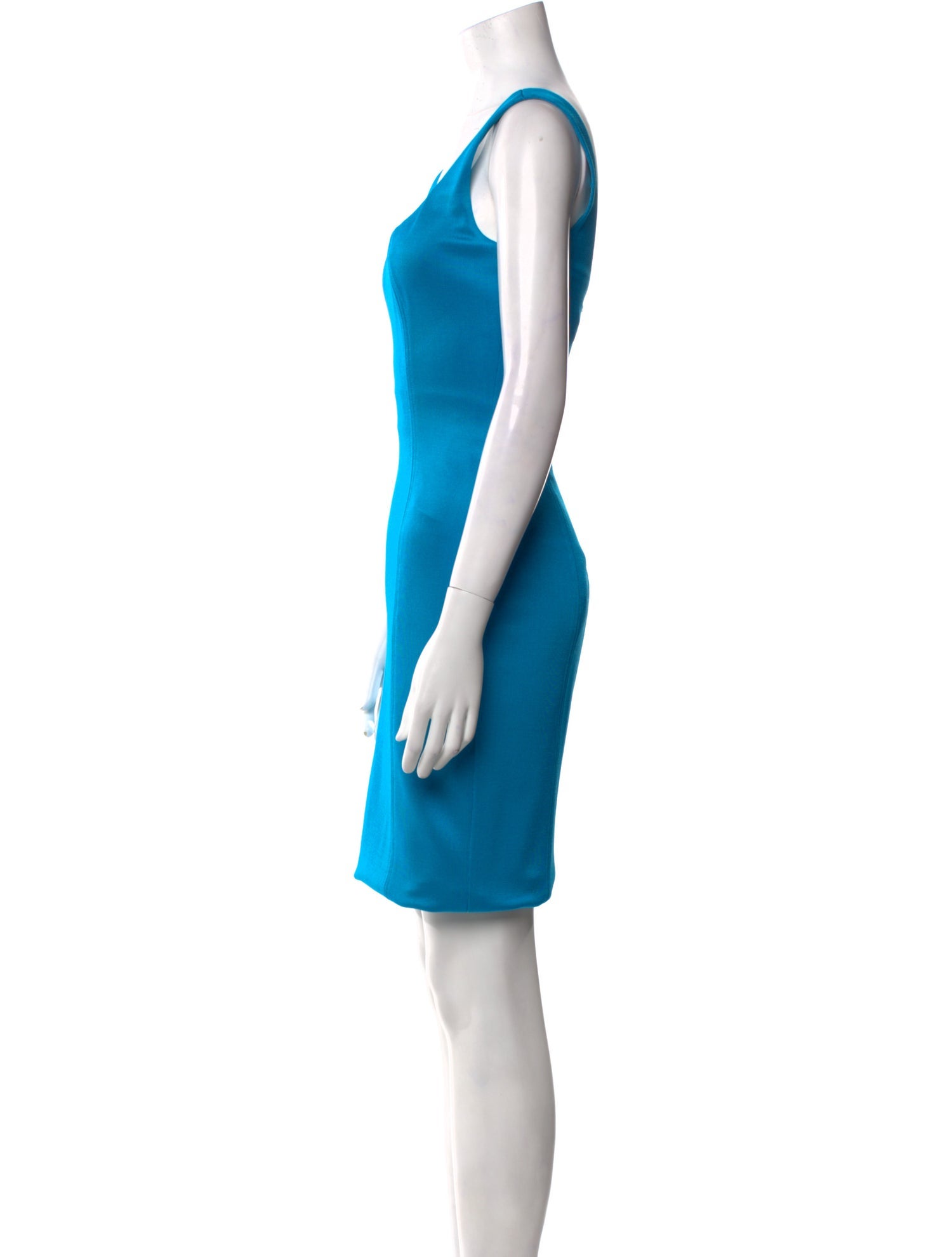 Versace Scoop Neck Knee-Length Dress