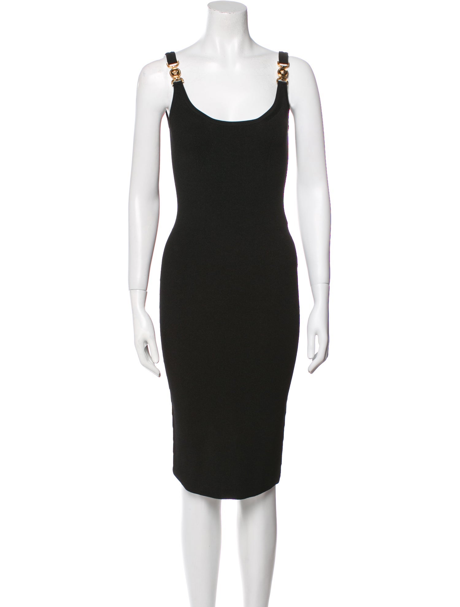 Versace Scoop Neck Knee-Length Dress