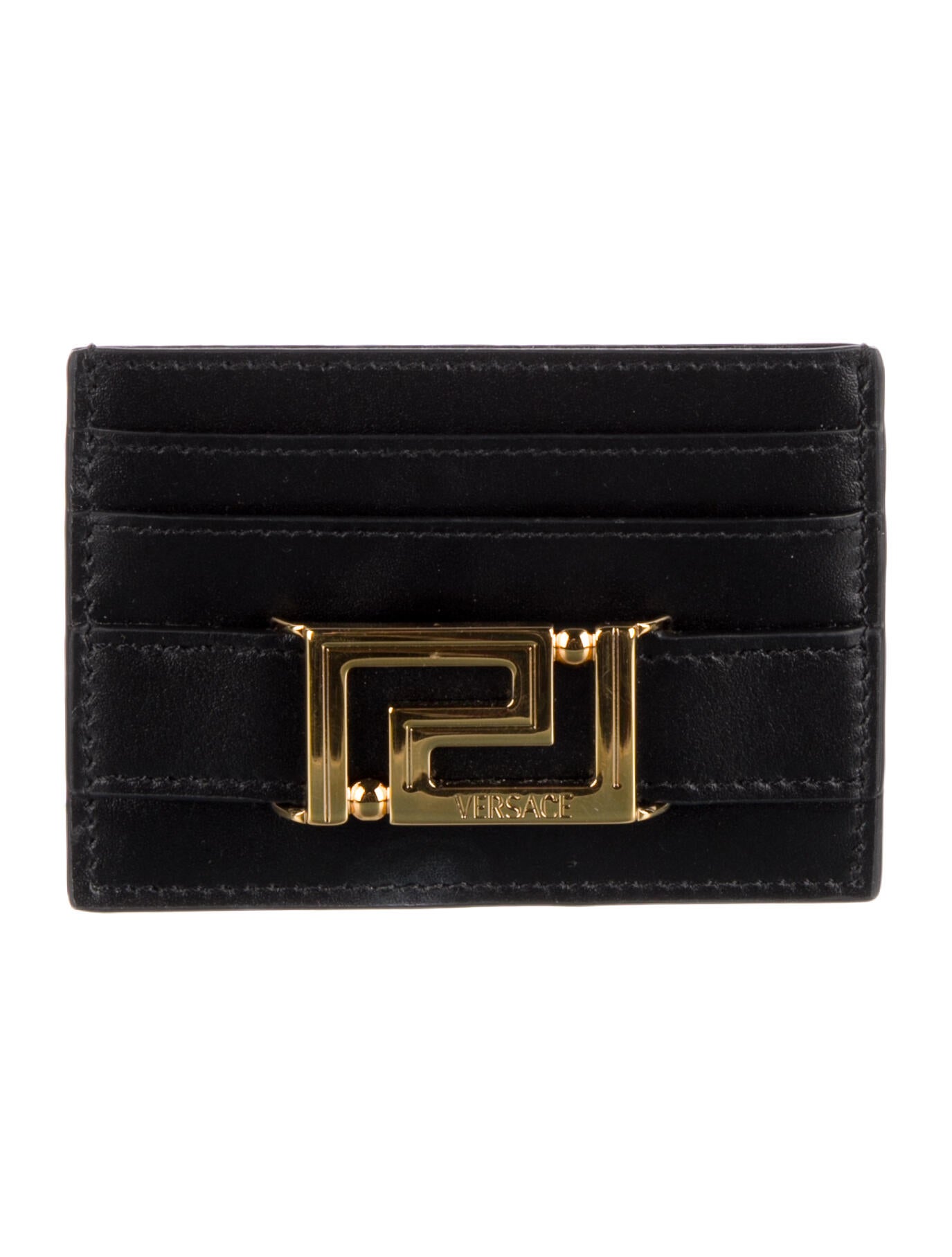 Versace Leather Printed Bifold Wallet