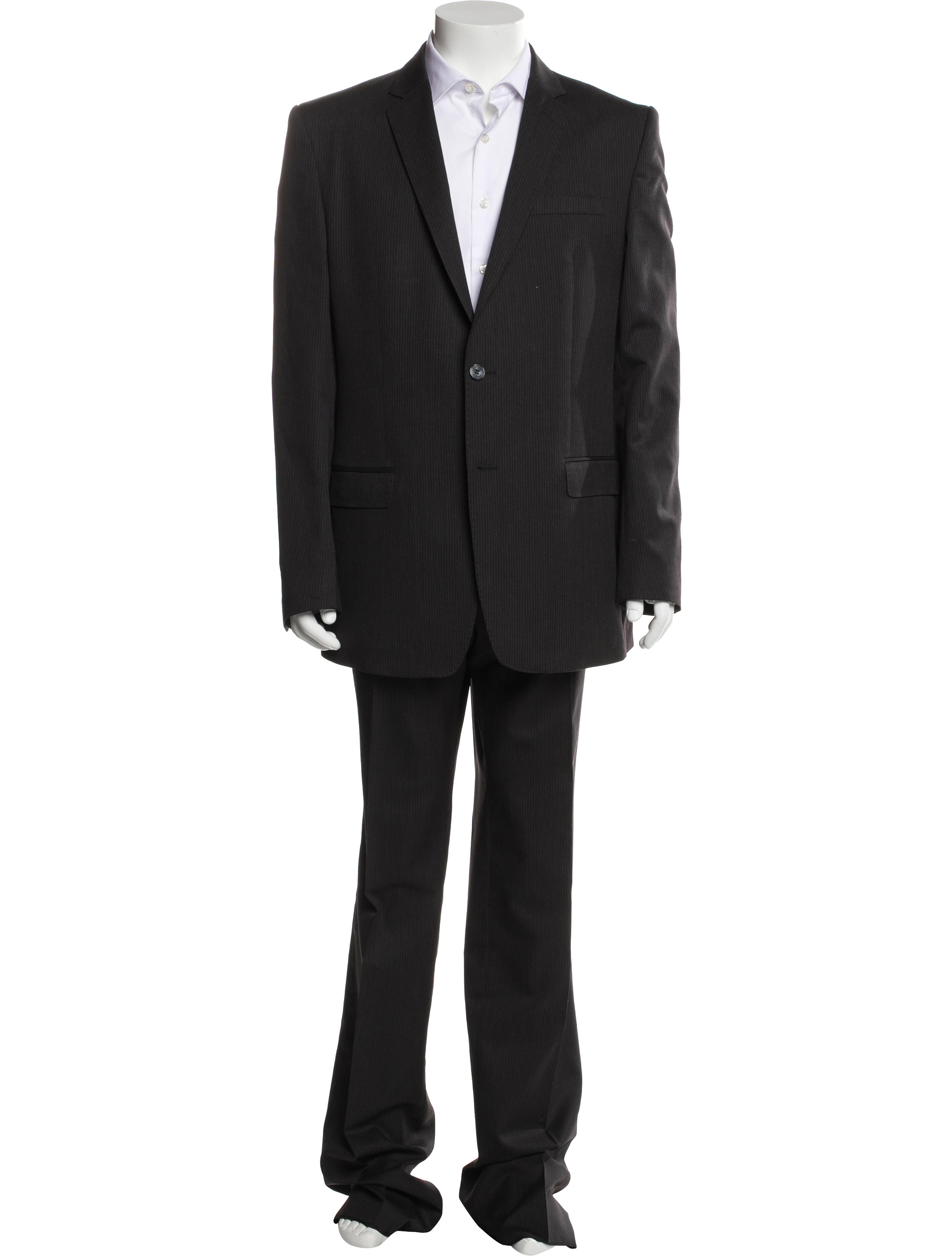 Versace Striped Wool Two Piece Suit