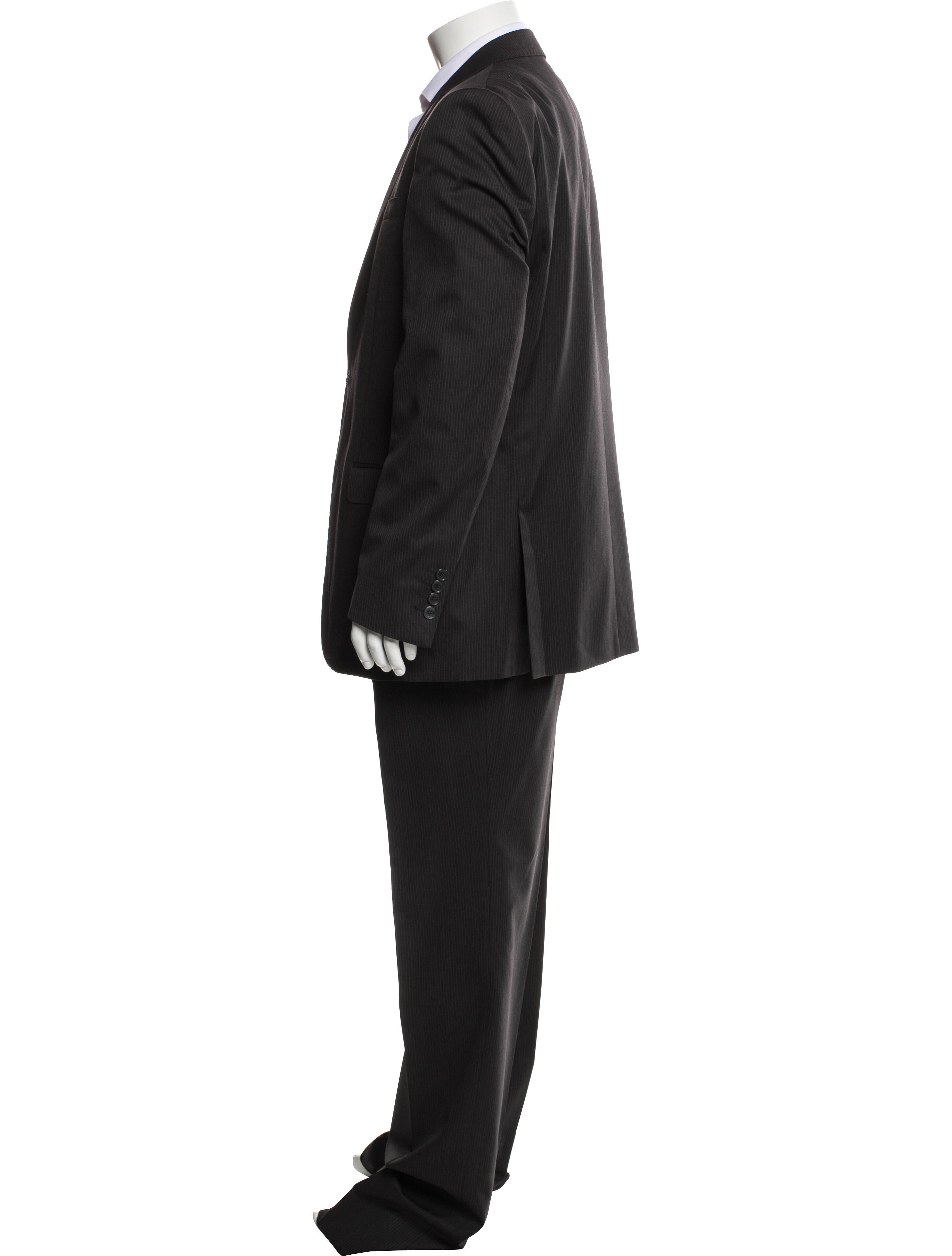 Versace Striped Wool Two Piece Suit