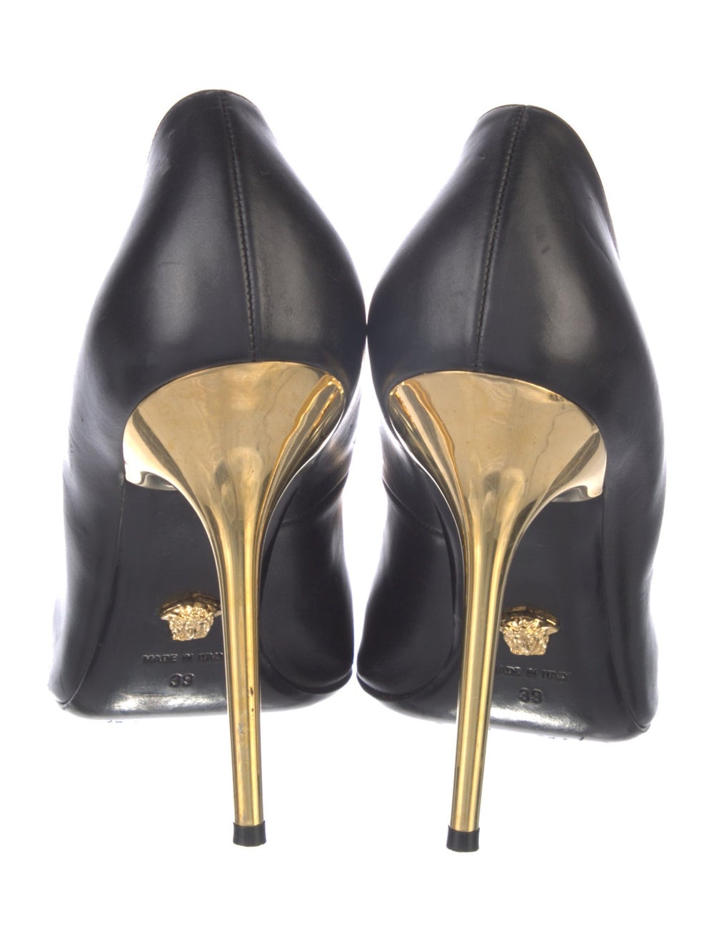 Versace Leather Colorblock Pattern Pumps - image 4