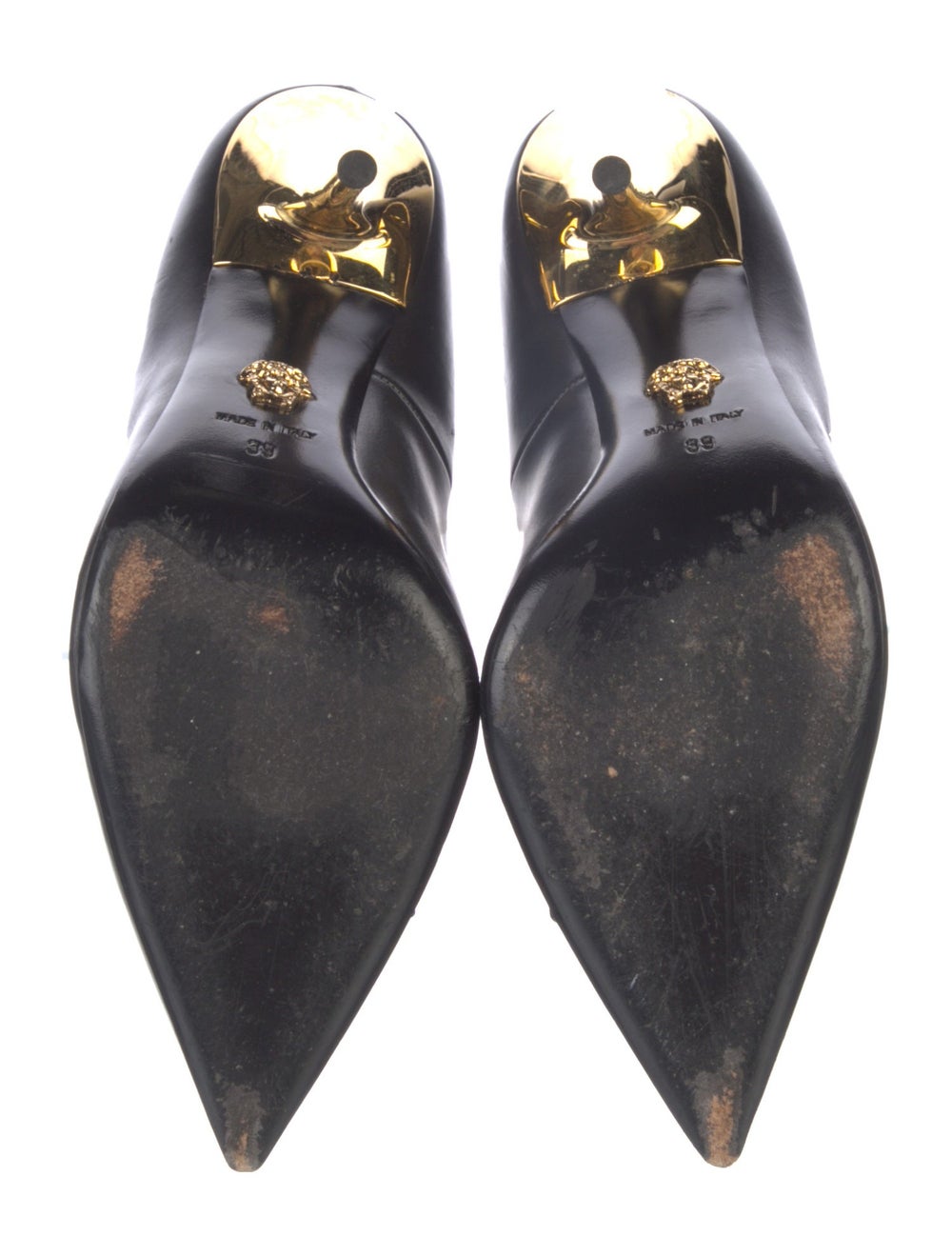 Versace Leather Colorblock Pattern Pumps - image 5