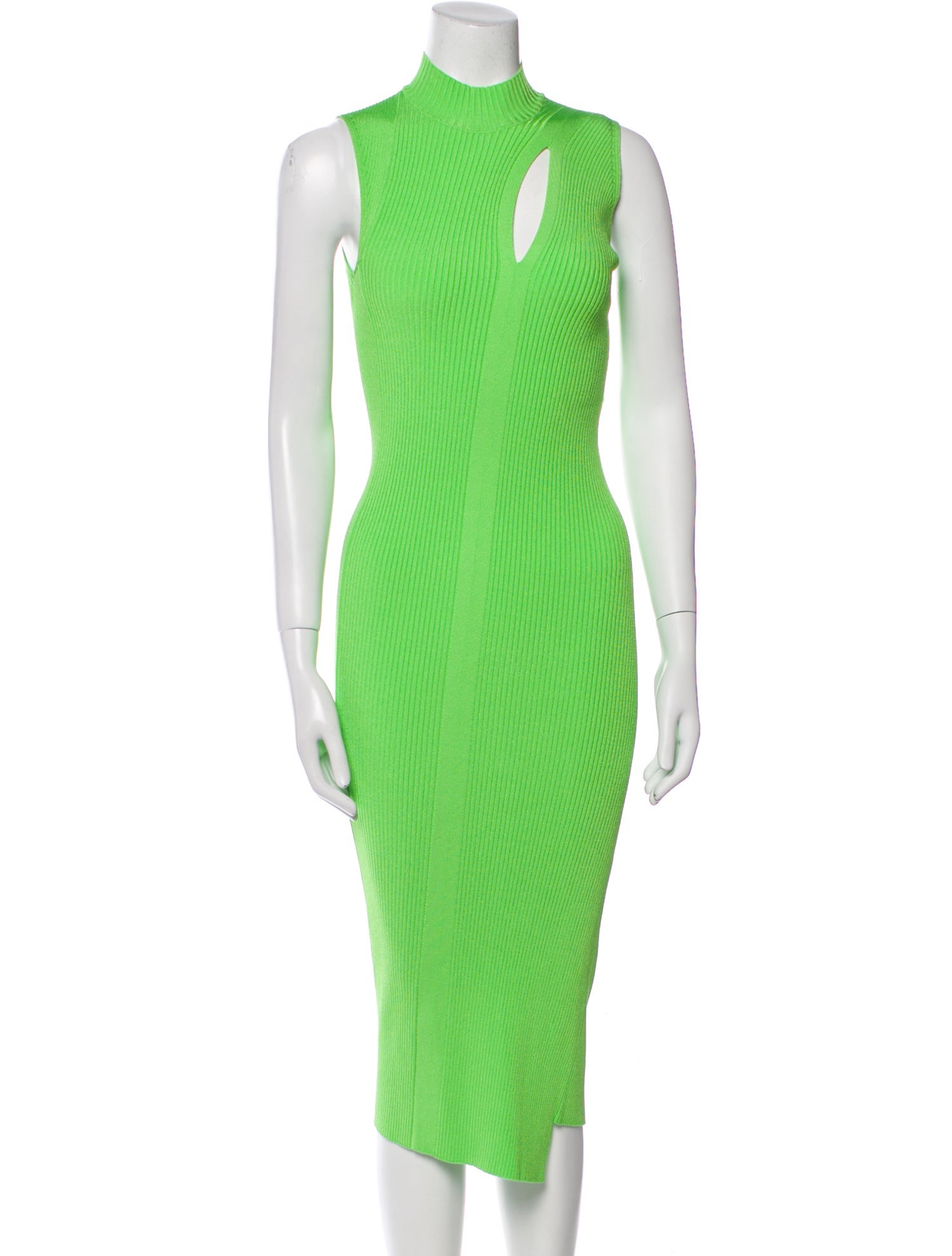 Versace Mock Neck Midi Length Dress