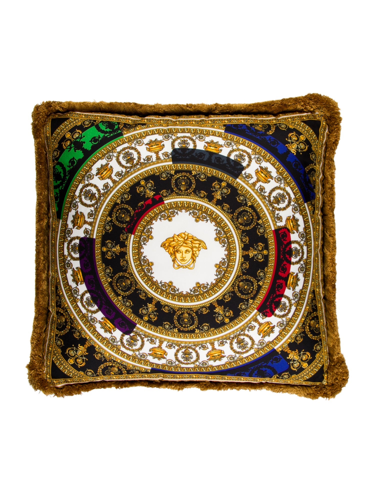 Versace I ♡ Baroque & Roll Silk Throw Pillow