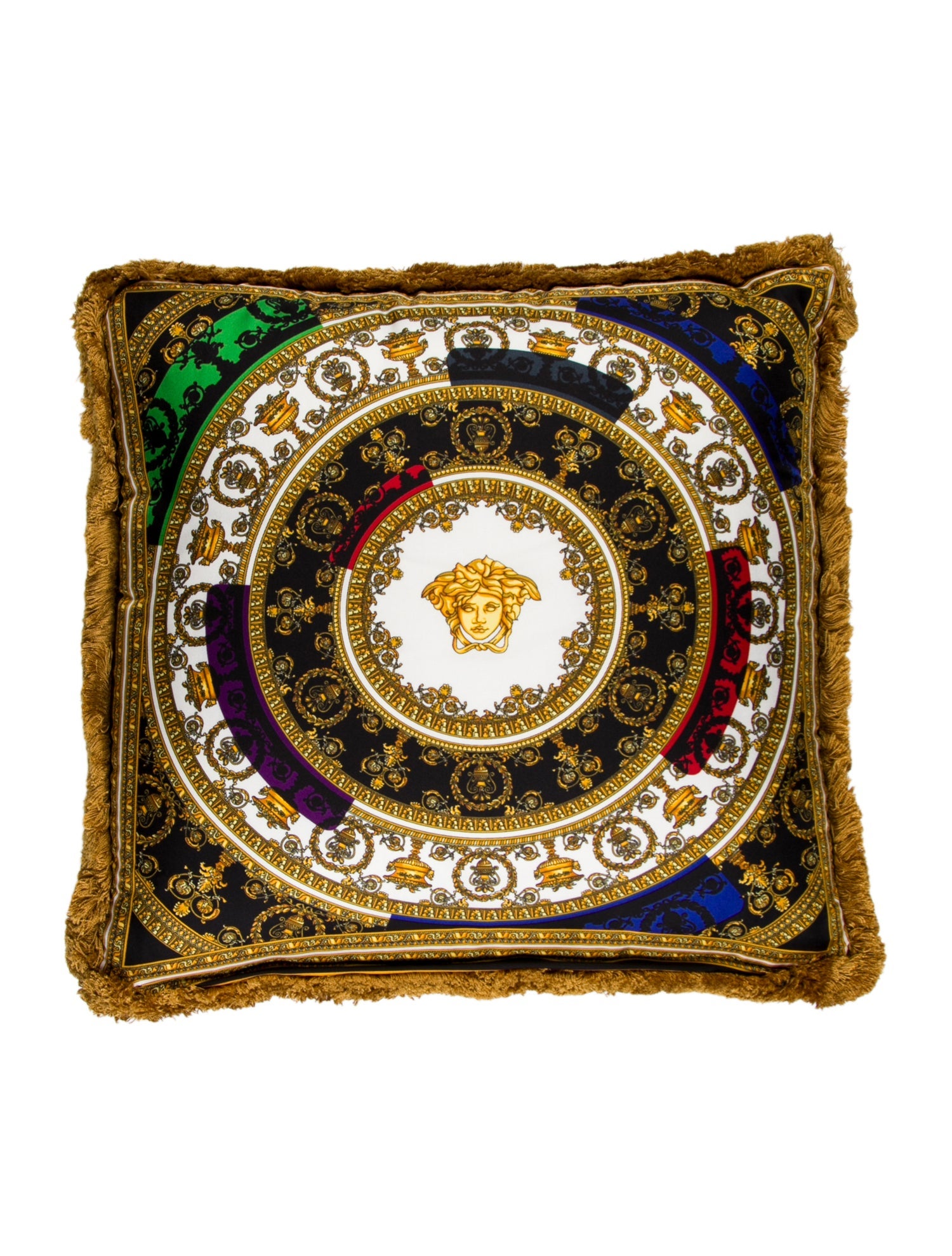 Versace I ♡ Baroque & Roll Silk Throw Pillow
