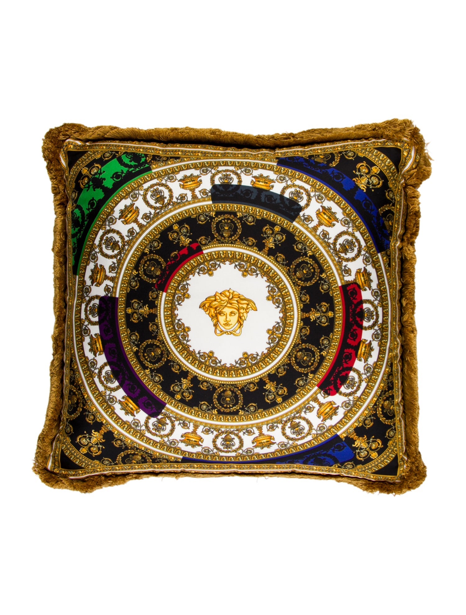 Versace I ♡ Baroque & Roll Silk Throw Pillow