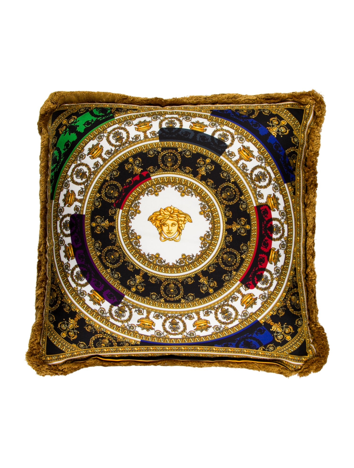 Versace I ♡ Baroque & Roll Silk Throw Pillow