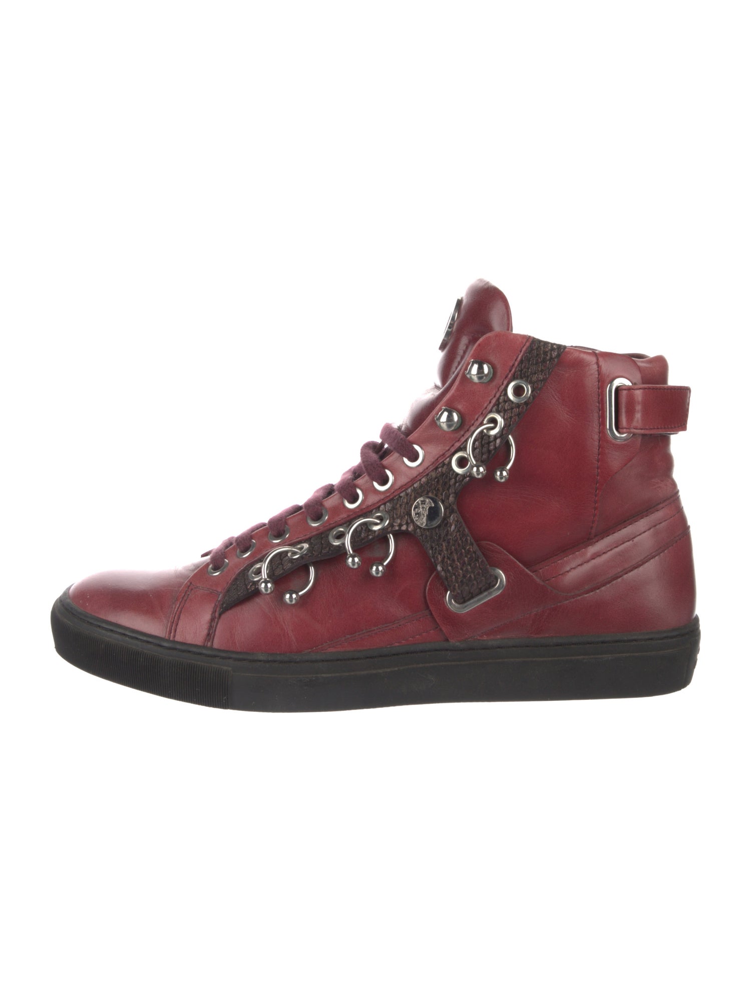 Versace Leather Lace-Up Boots