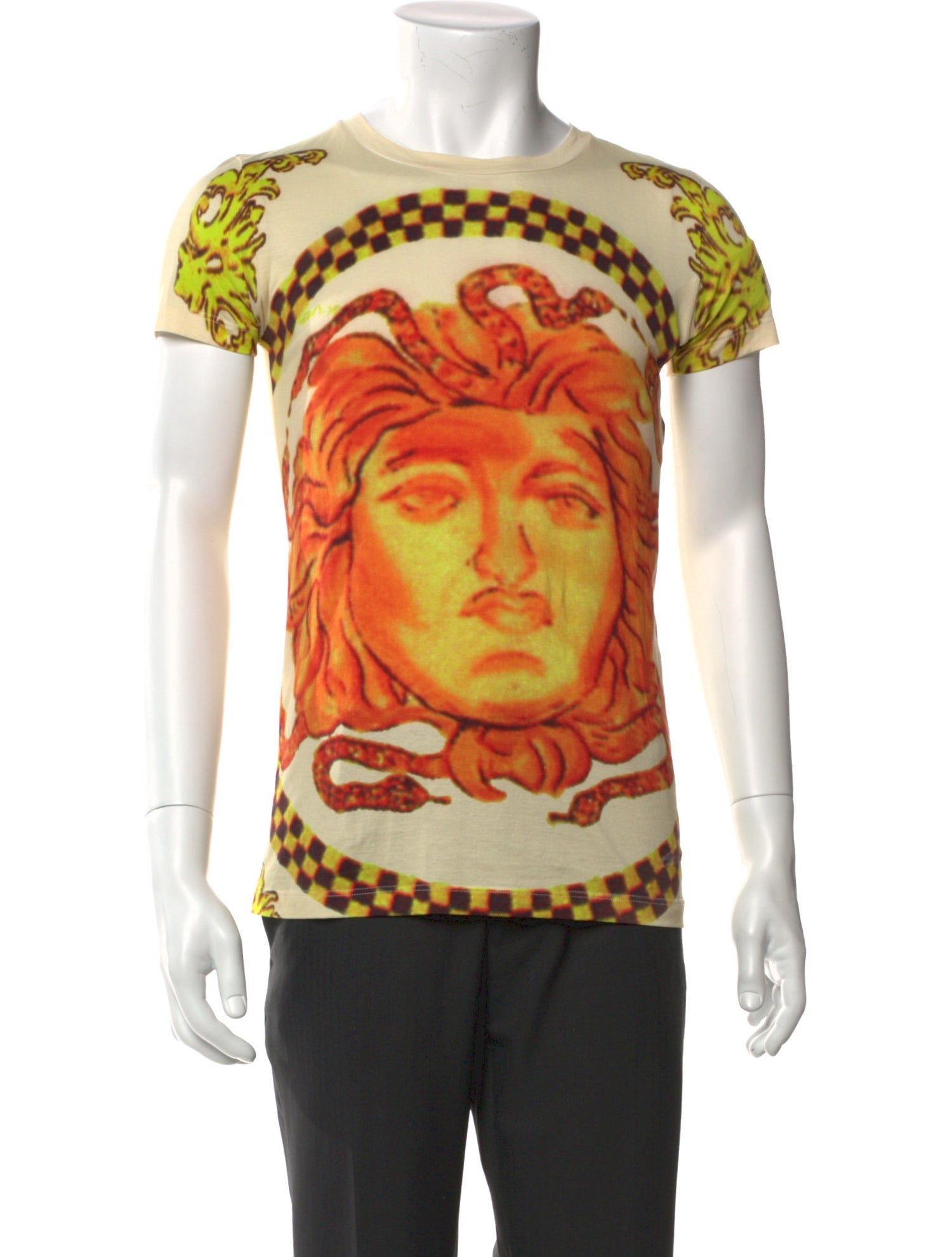 Versace Printed Crew Neck T-Shirt