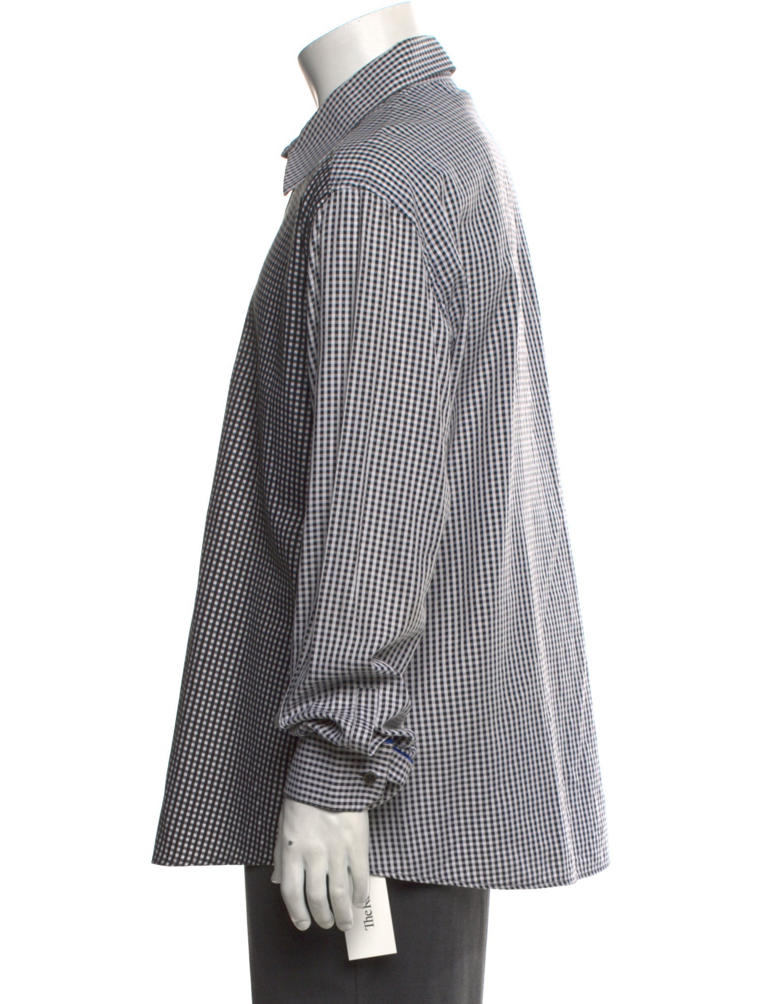 Versace Plaid Print Long Sleeve Shirt