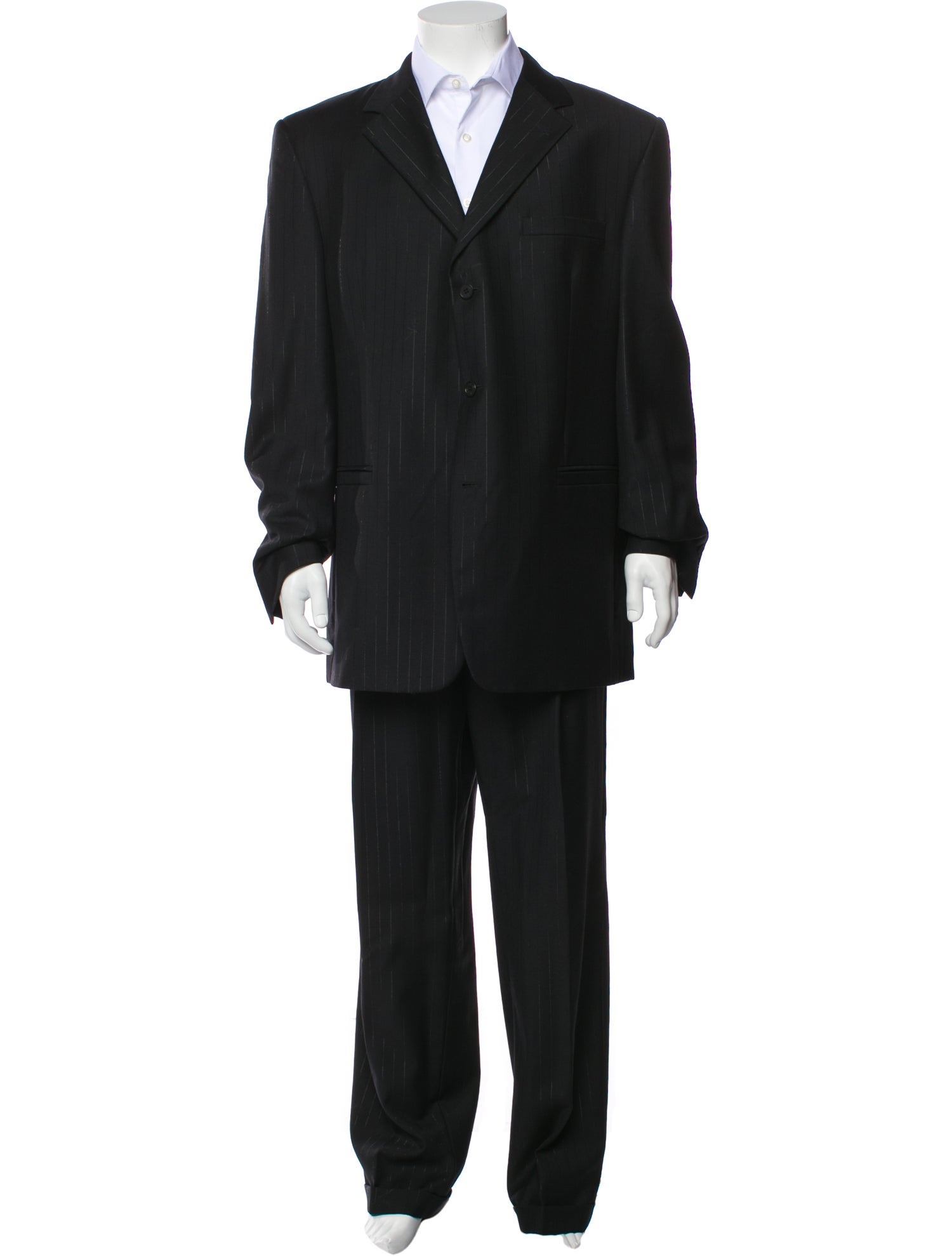 Versace Wool Striped Two-Piece Suit