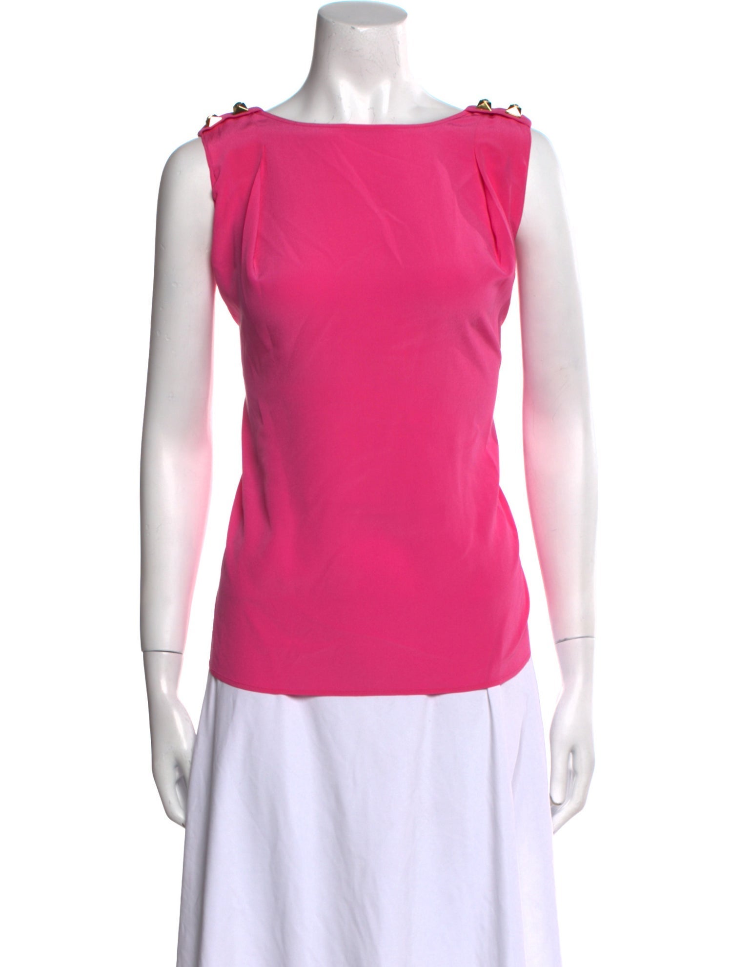 Versace Silk Scoop Neck Top