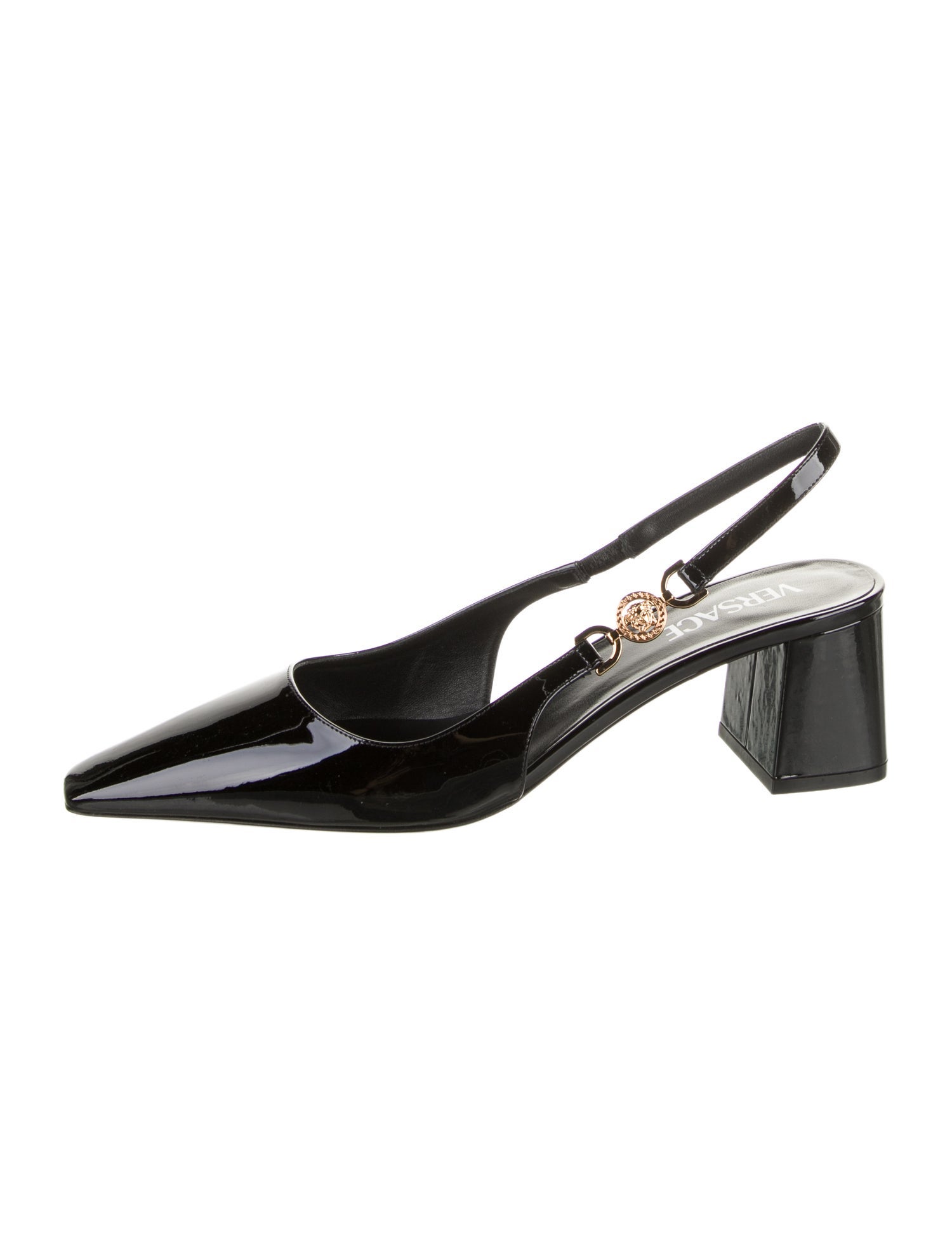 Versace Patent Leather Slingback Pumps