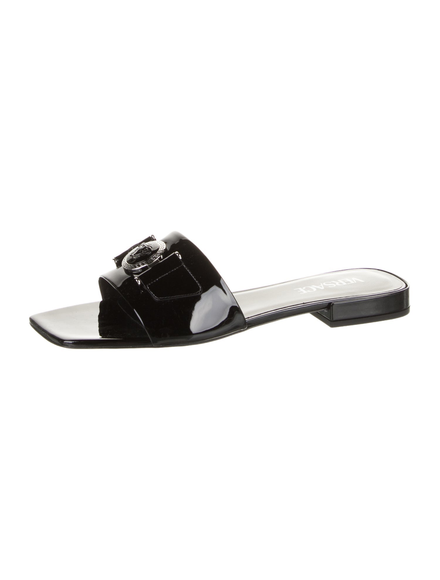 Versace Patent Leather Slides