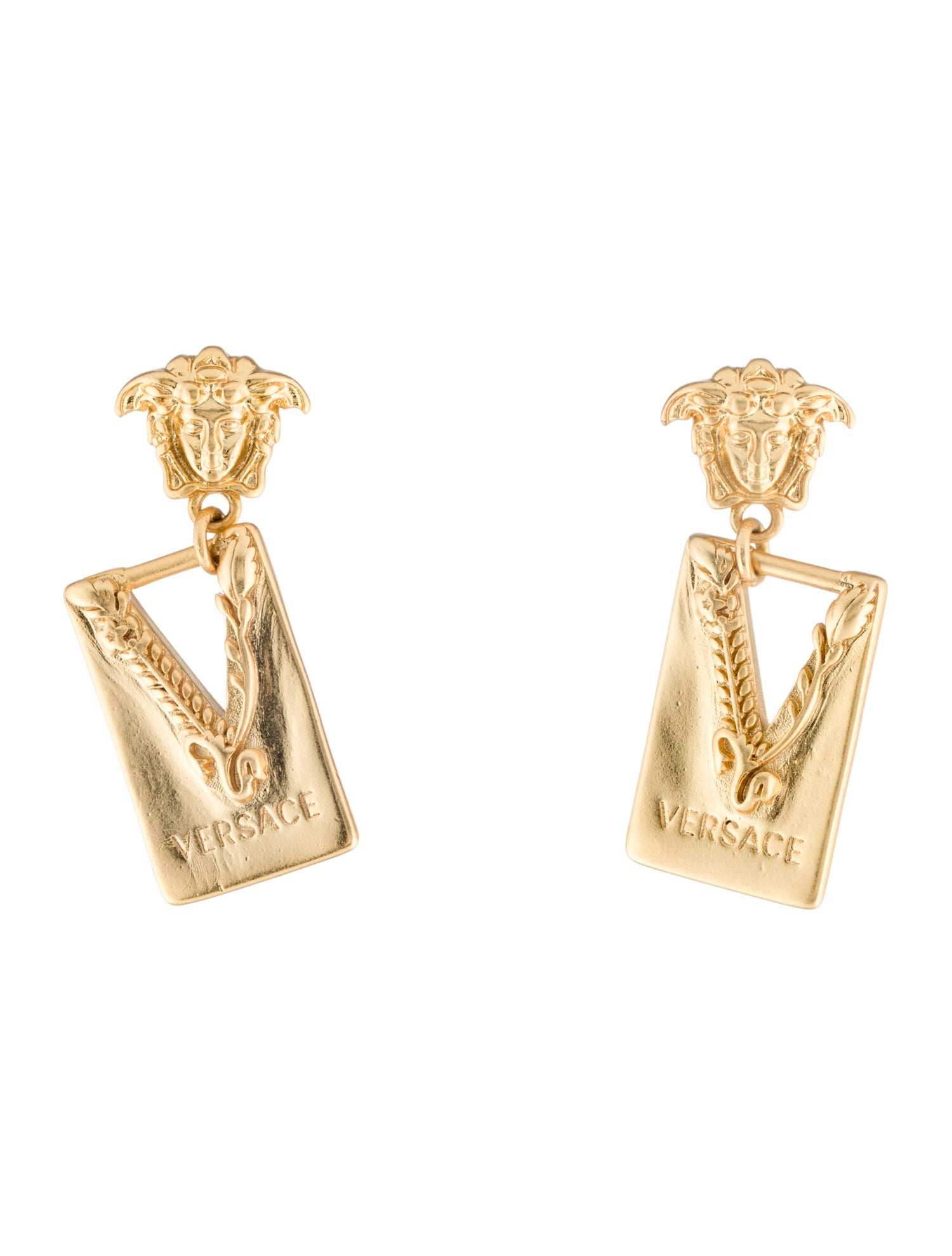 Versace Virtus Drop Earrings