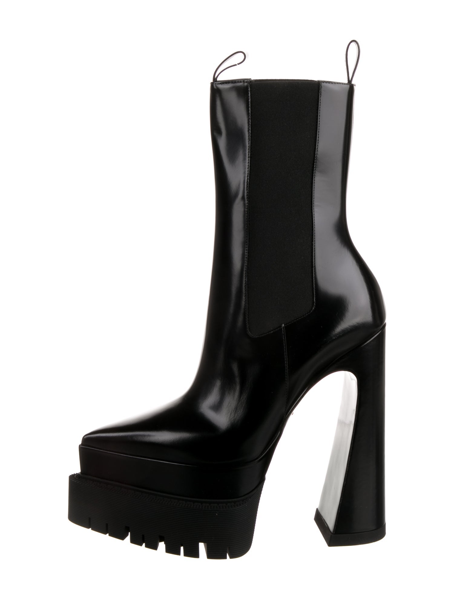 Versace Medusa Insignia Leather Chelsea Boots