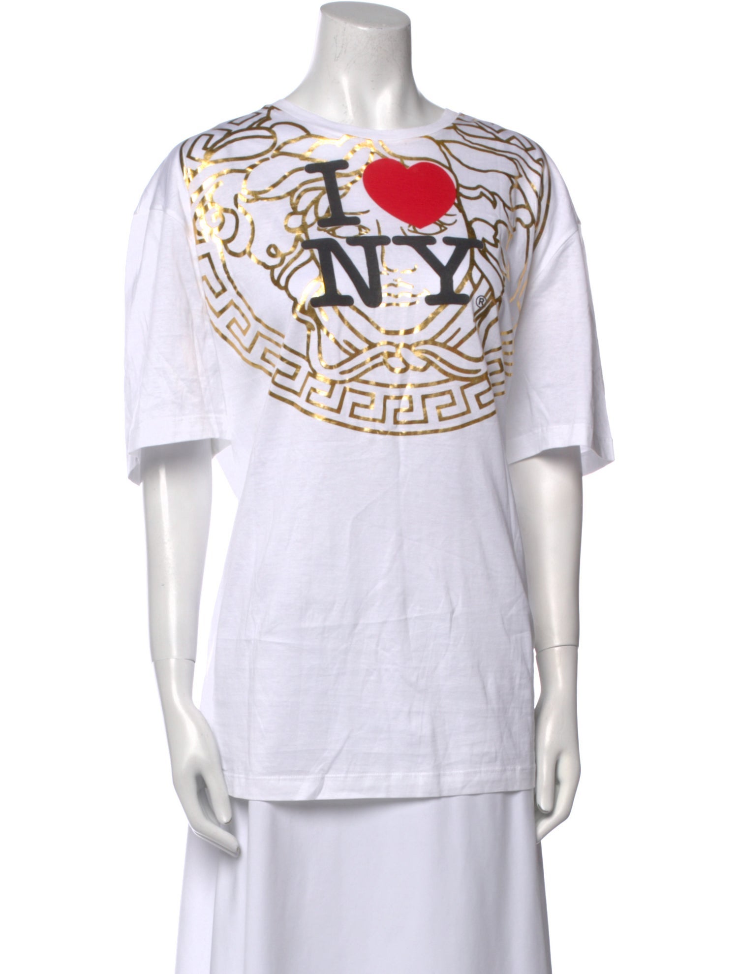 Versace Graphic Print Scoop Neck T-Shirt