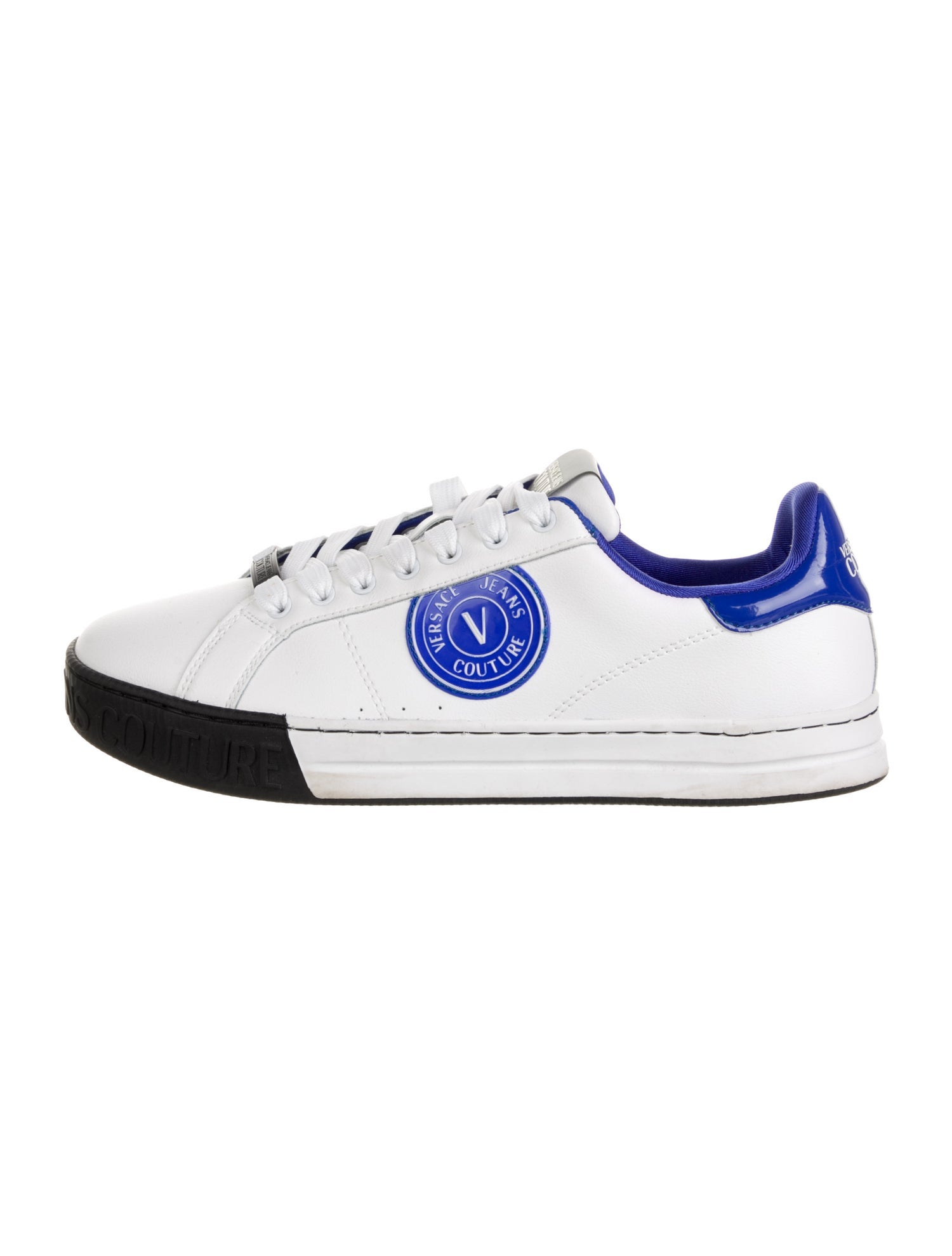 Versace Leather Colorblock Pattern Sneakers