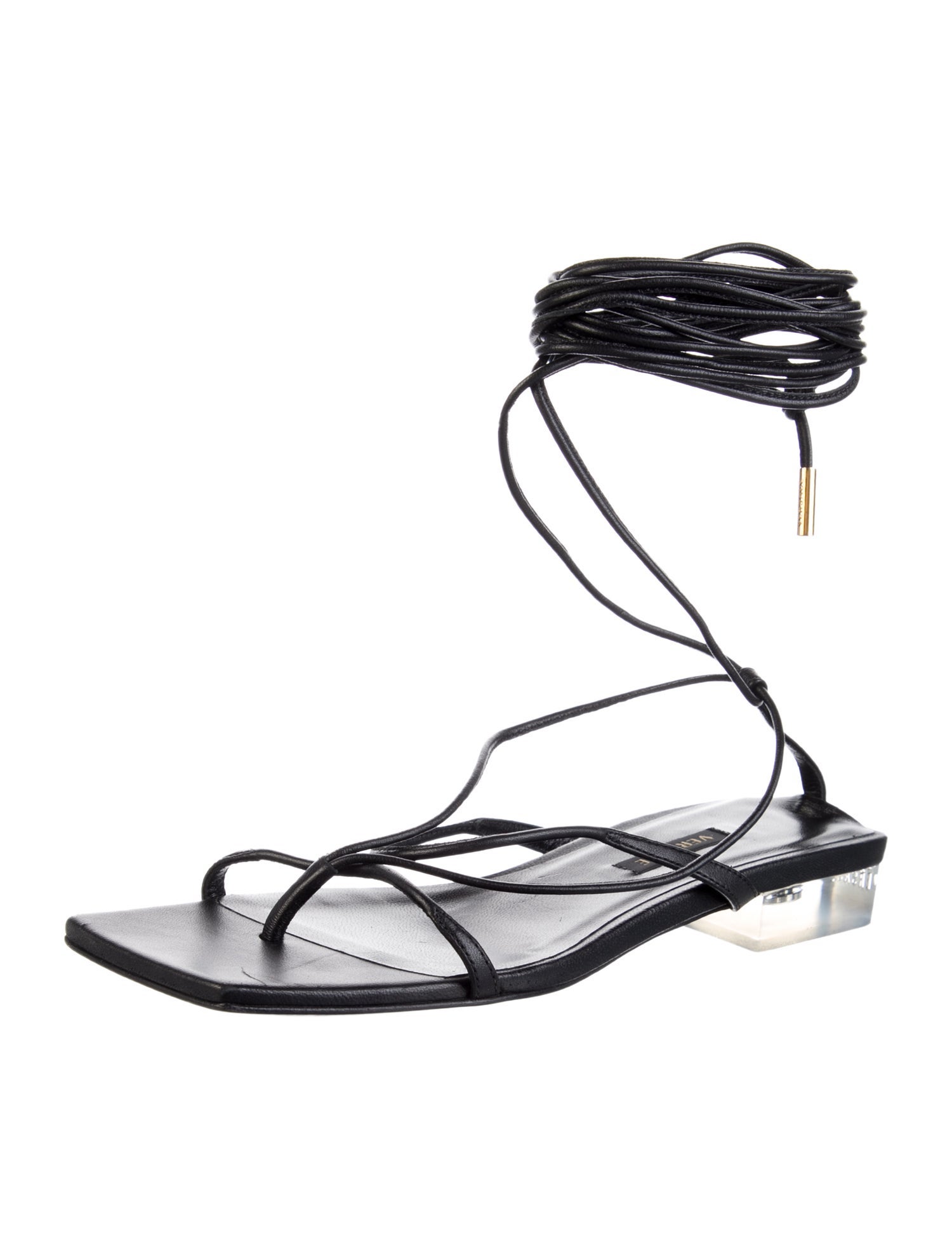 Versace Leather Gladiator Sandals