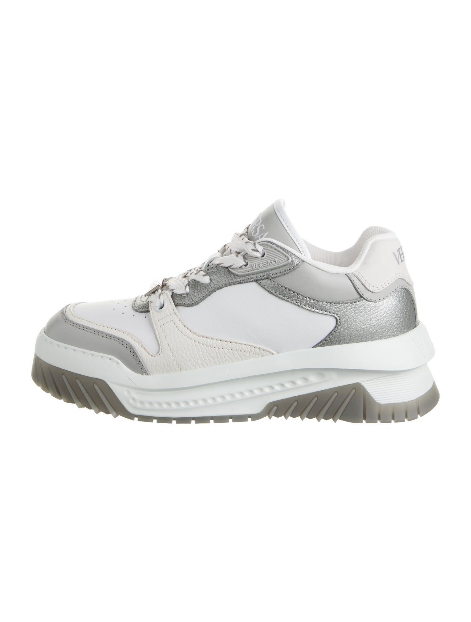 Versace Leather Colorblock Pattern Sneakers