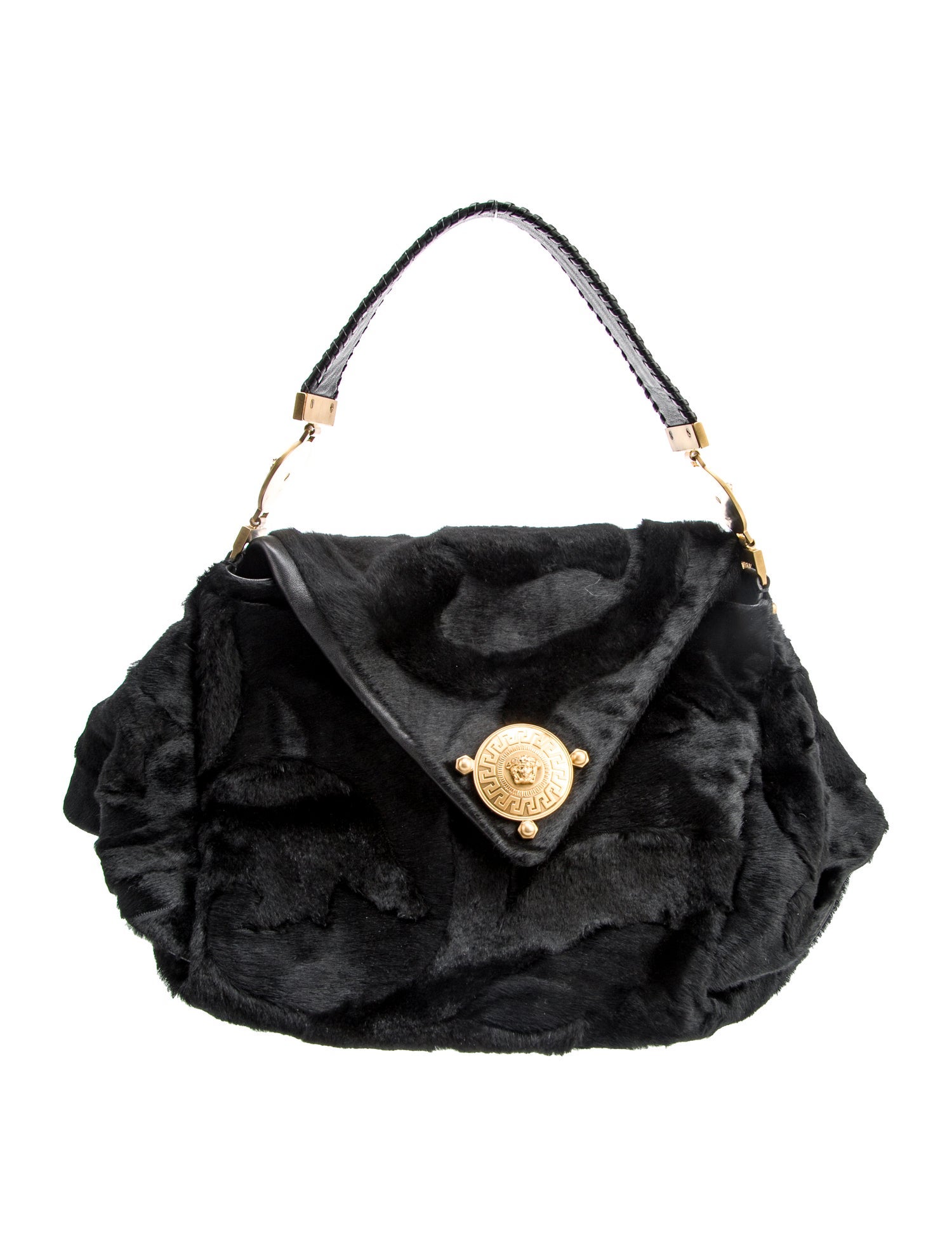 Versace Calf Hair Shoulder Bag