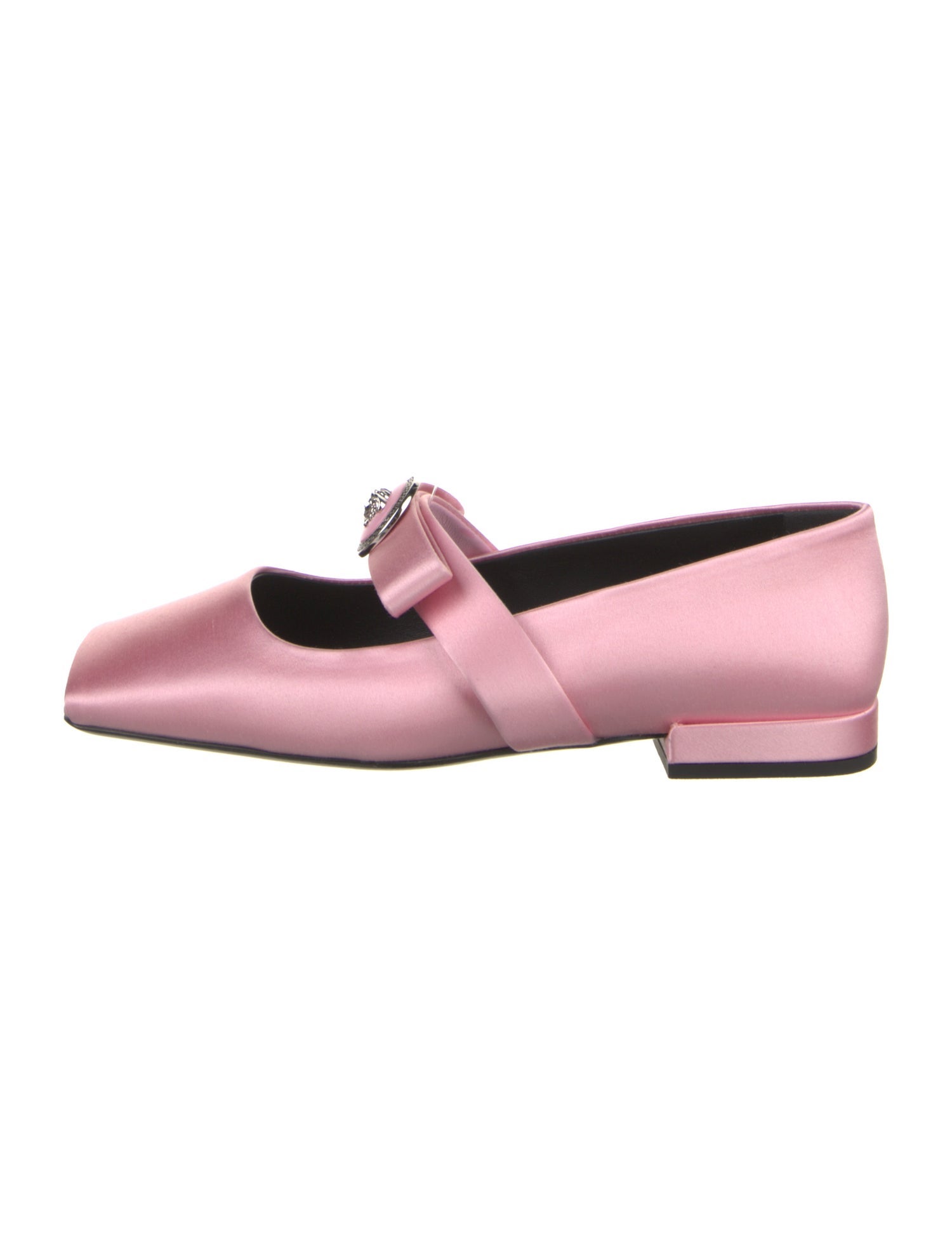 Versace Satin Bow Accents Ballet Flats