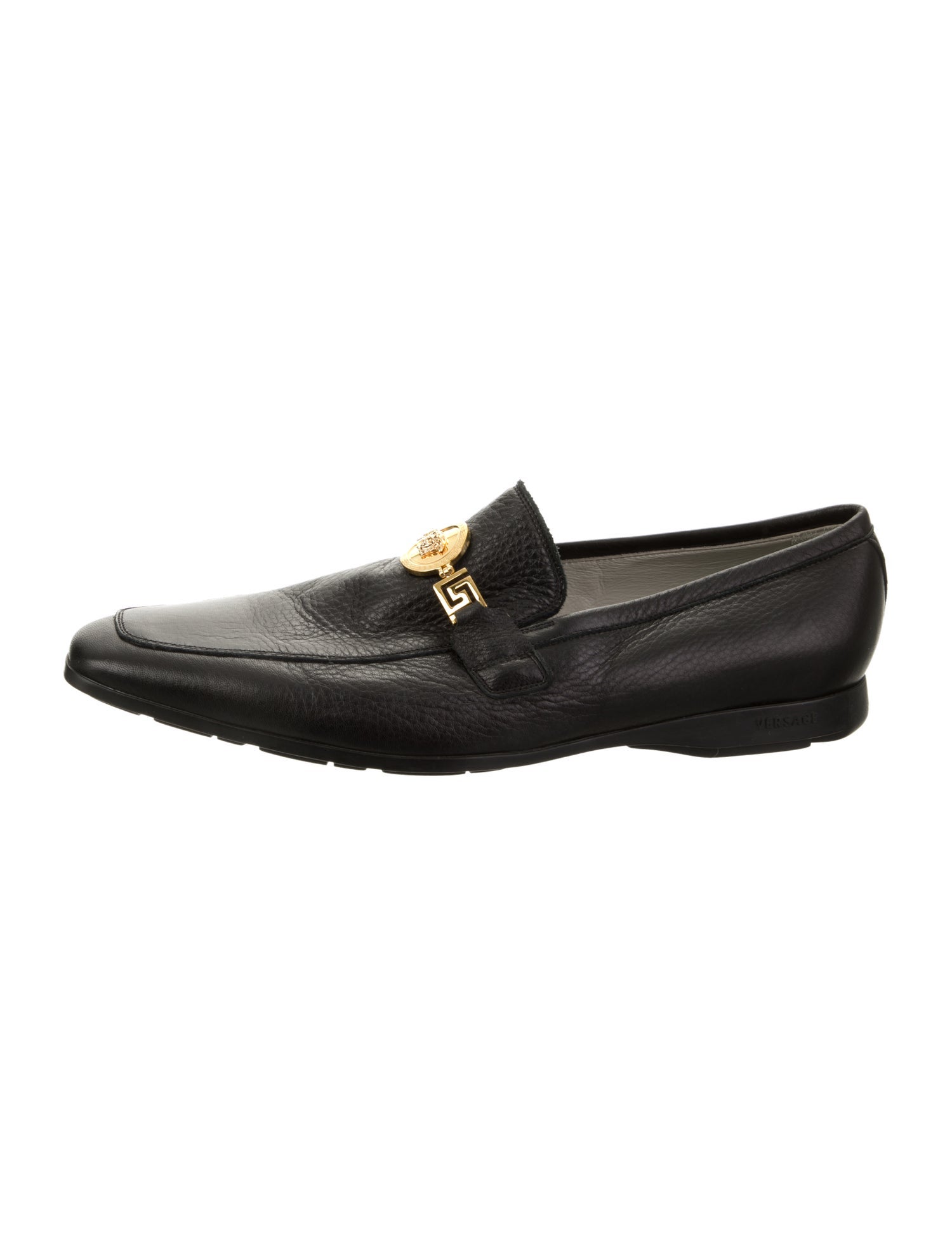 Versace Medusa Insignia Leather Loafers
