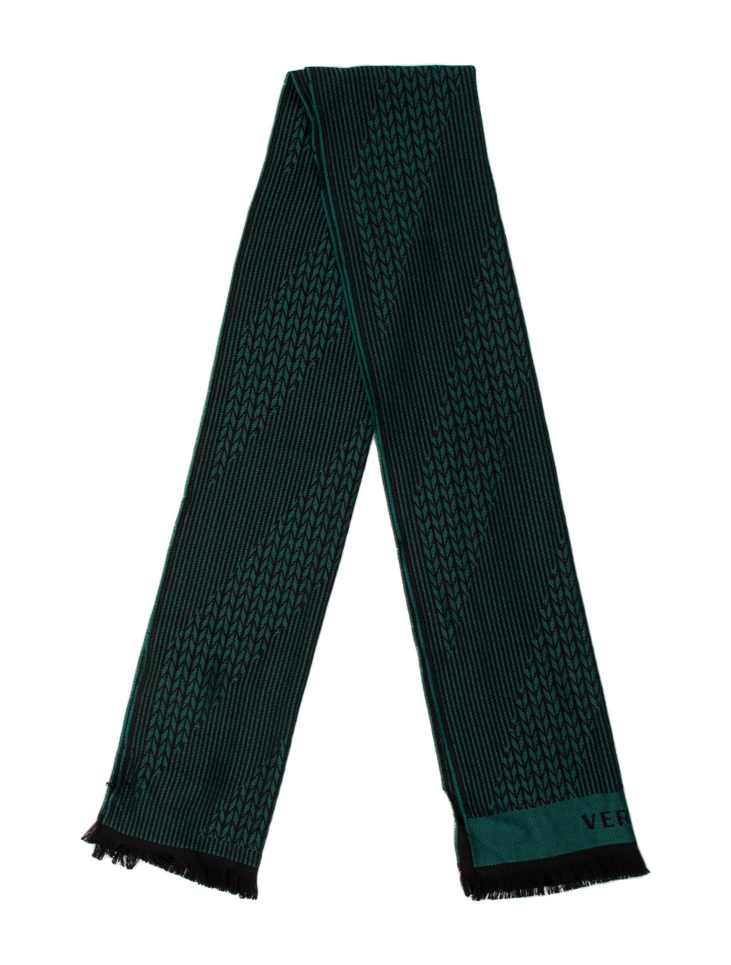 Versace Wool Printed Scarf w/ Tags