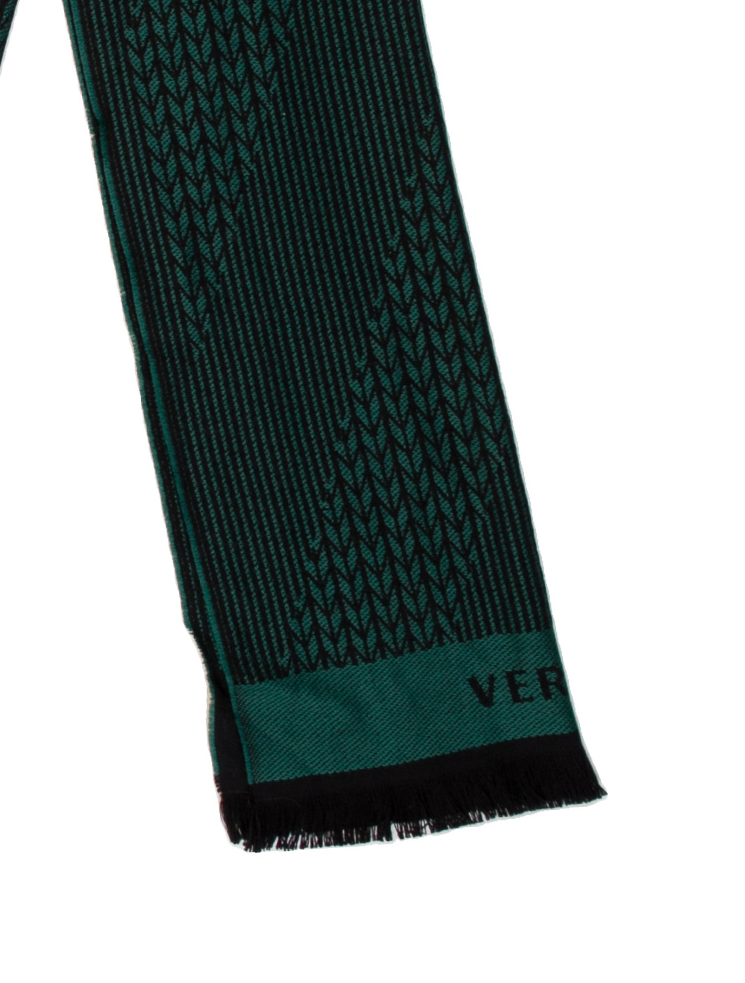 Versace Wool Printed Scarf w/ Tags
