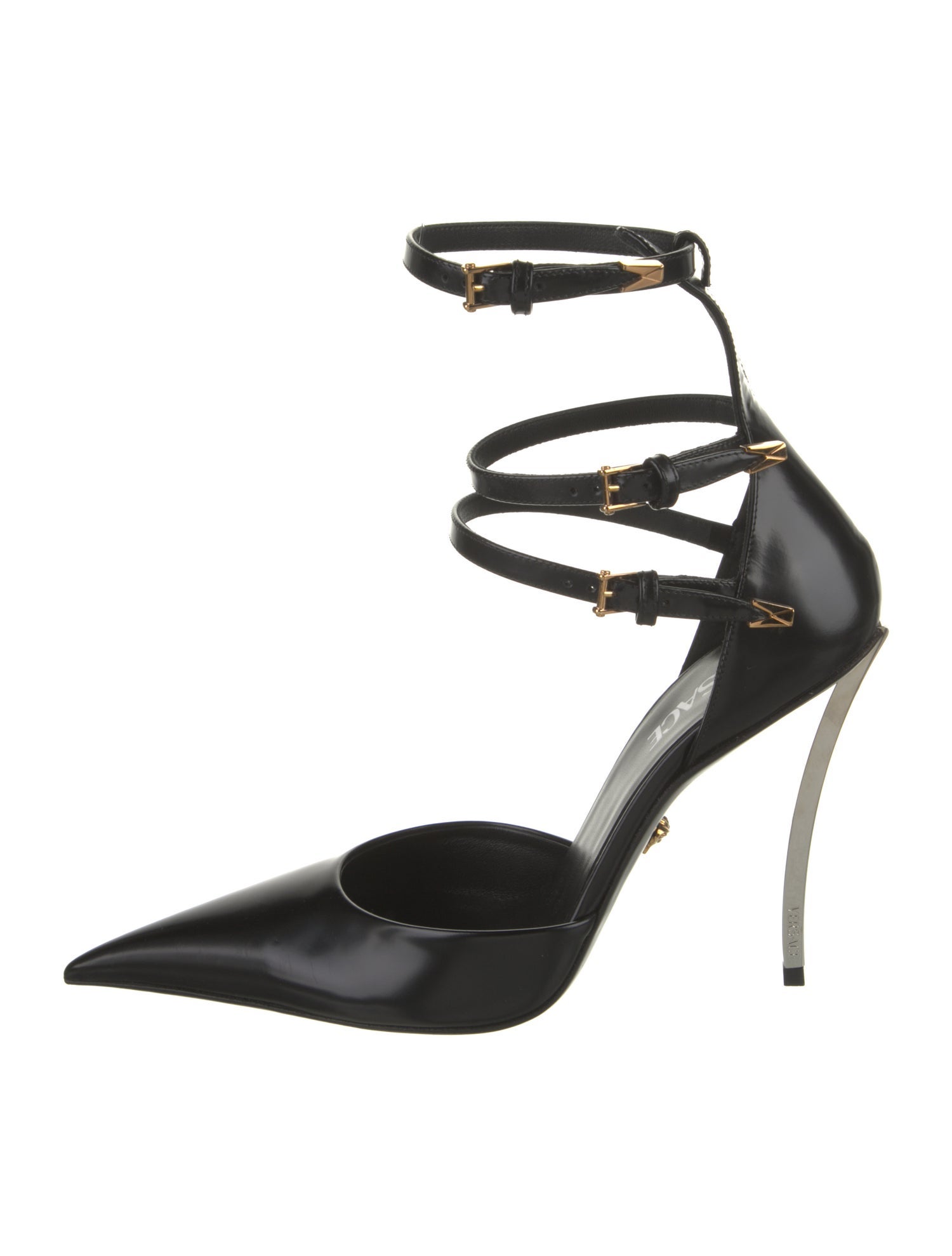 Versace Leather D'Orsay Pumps
