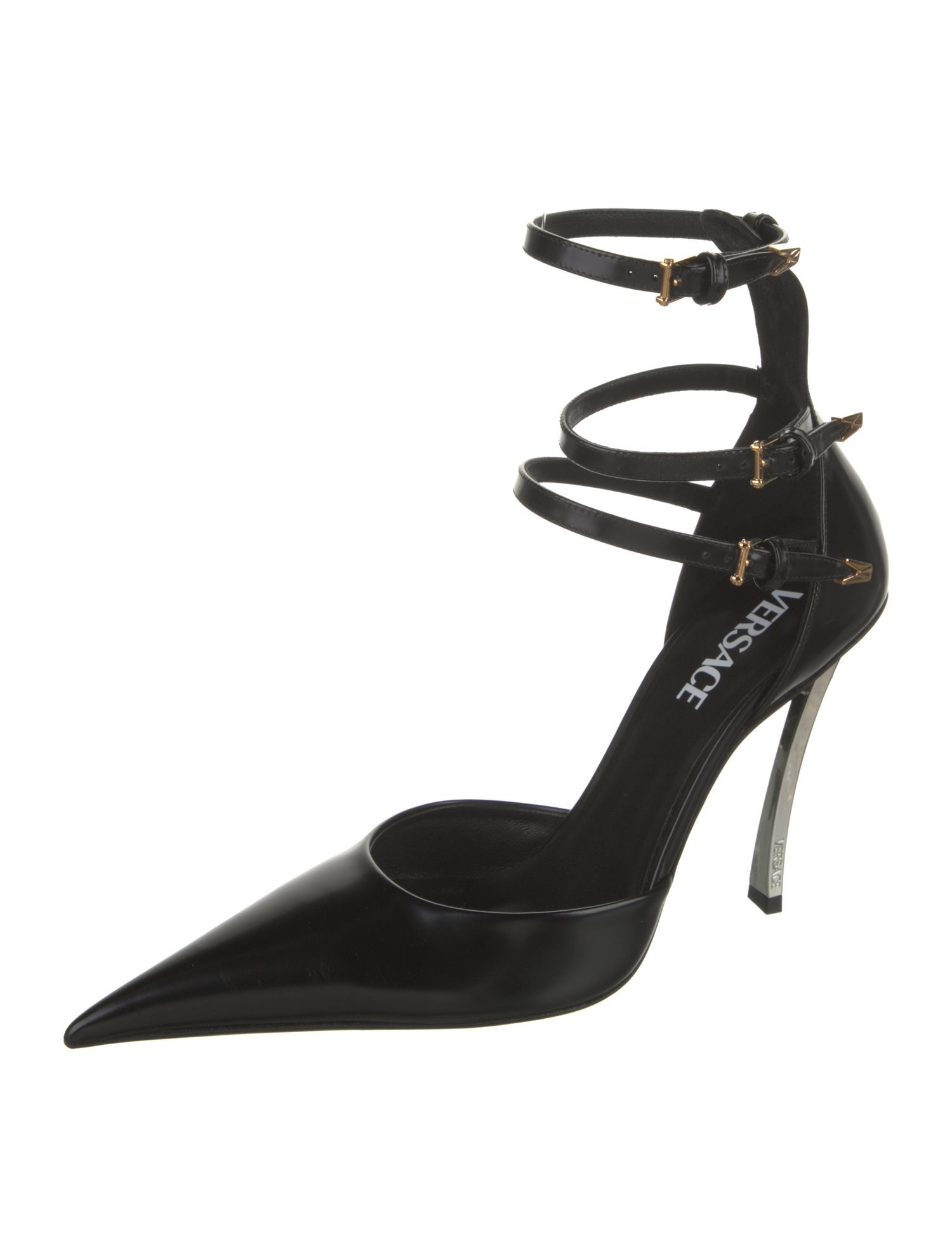 Versace Leather D'Orsay Pumps