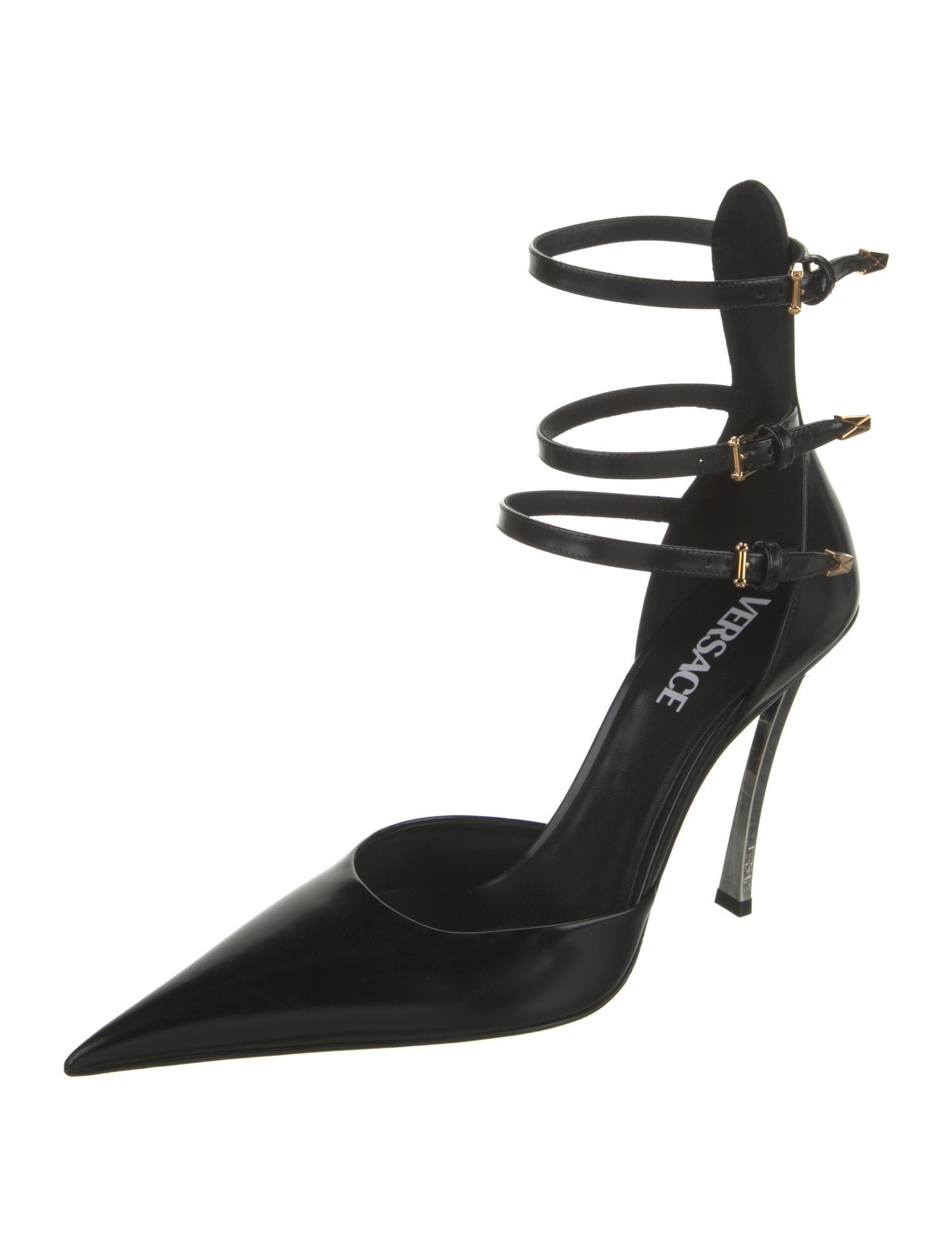 Versace Leather D'Orsay Pumps