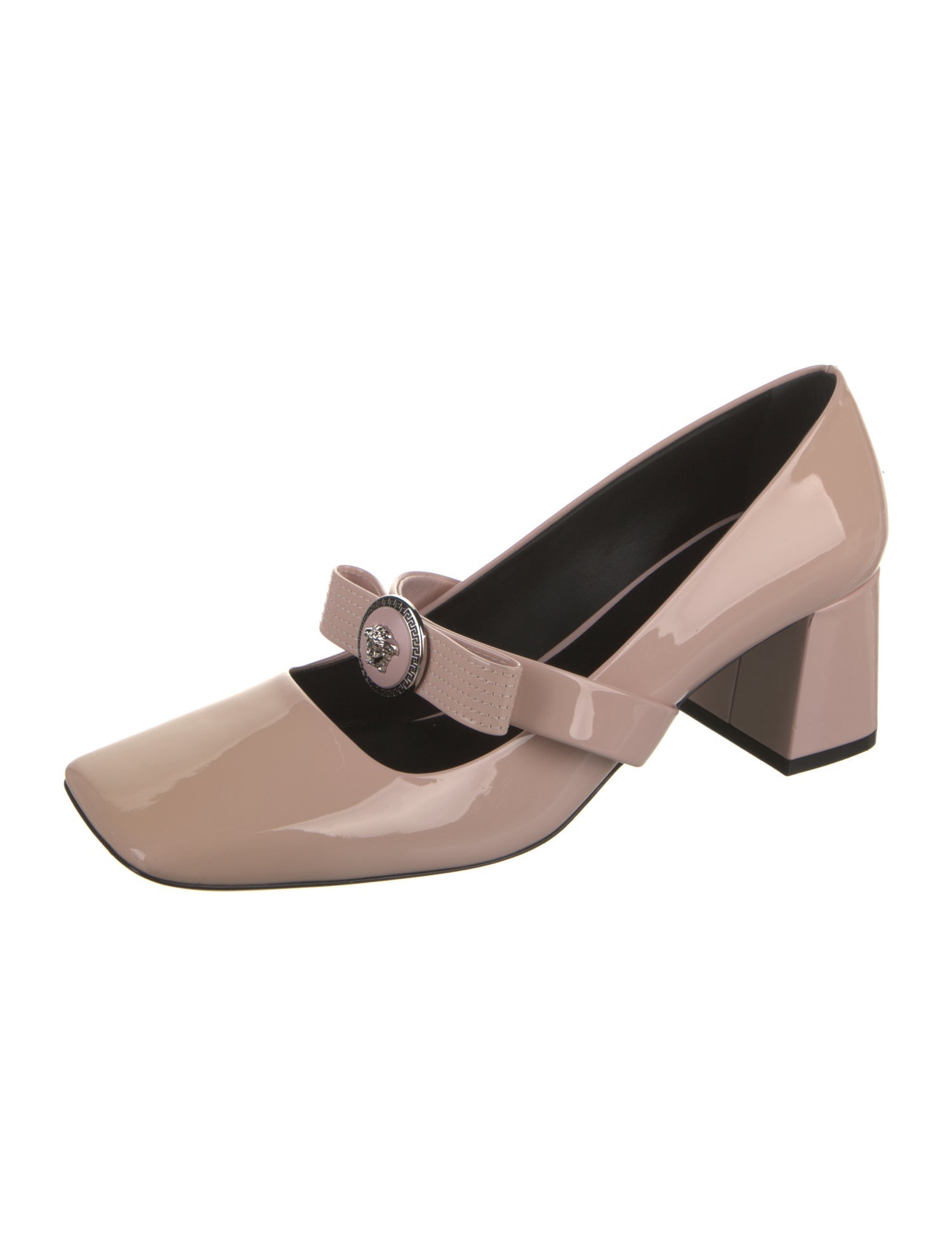 Versace Patent Leather Bow Accents Pumps