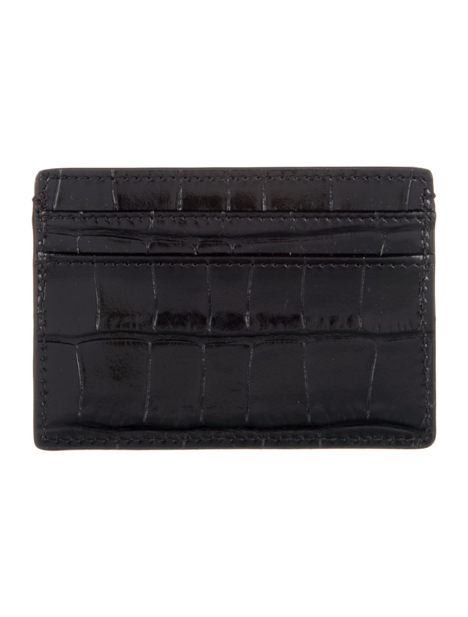 Versace Embossed Cardholder Embossed Leather Card Holder