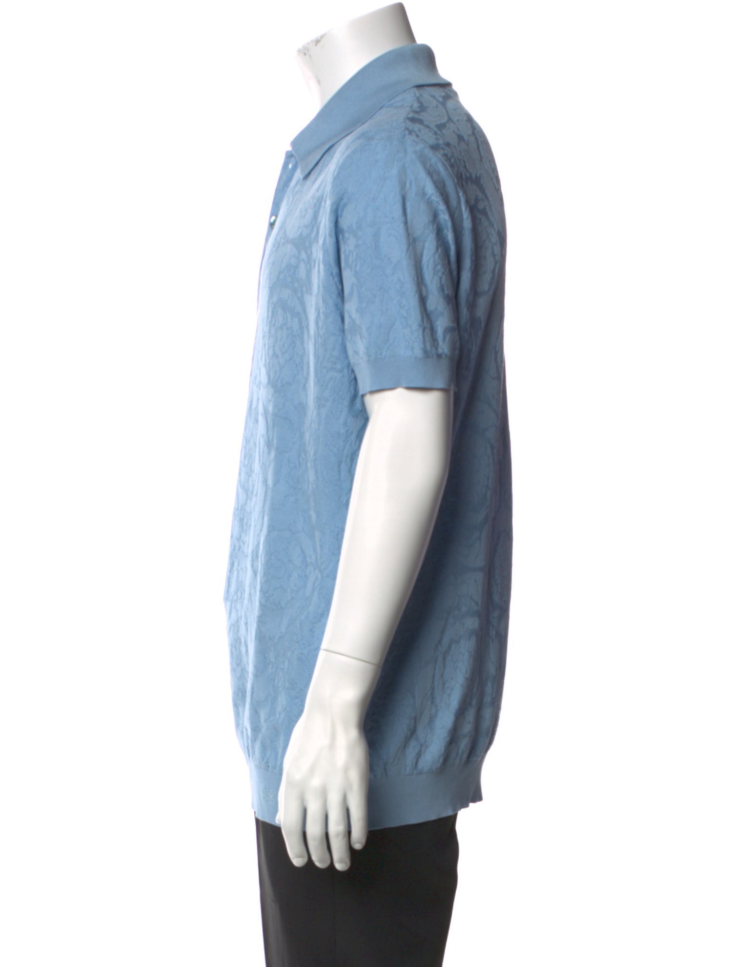 Versace Crew Neck Short Sleeve Polo Shirt