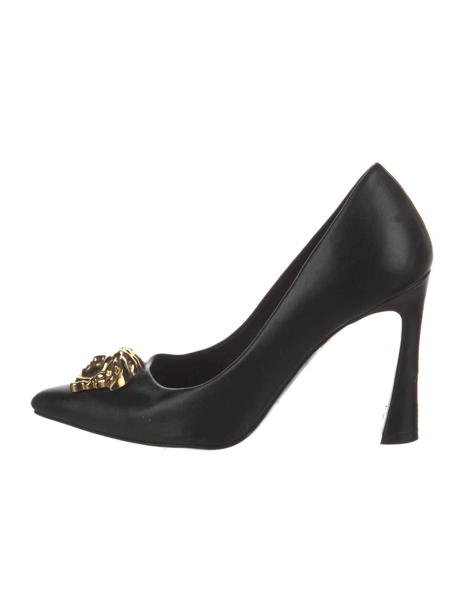 Versace Medusa Insignia Leather Pumps