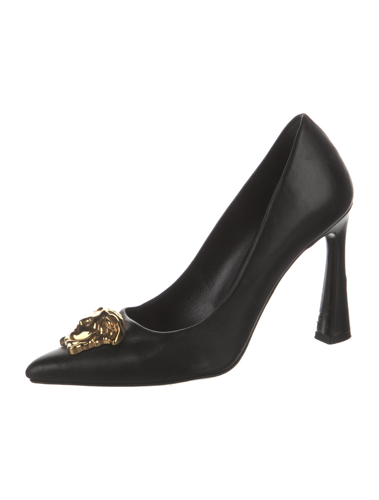 Versace Medusa Insignia Leather Pumps