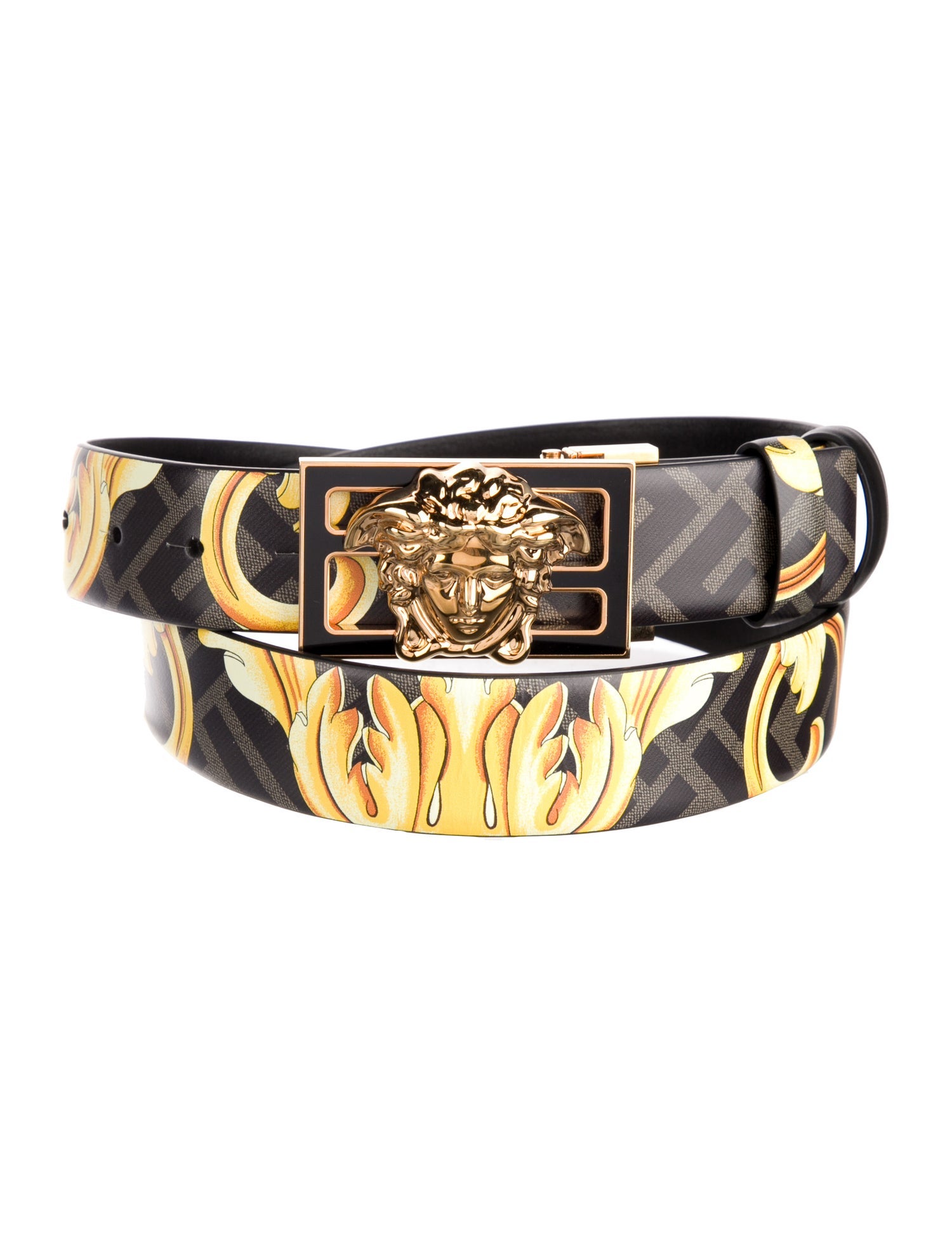 Versace Barocco Reversible Leather Belt Kit