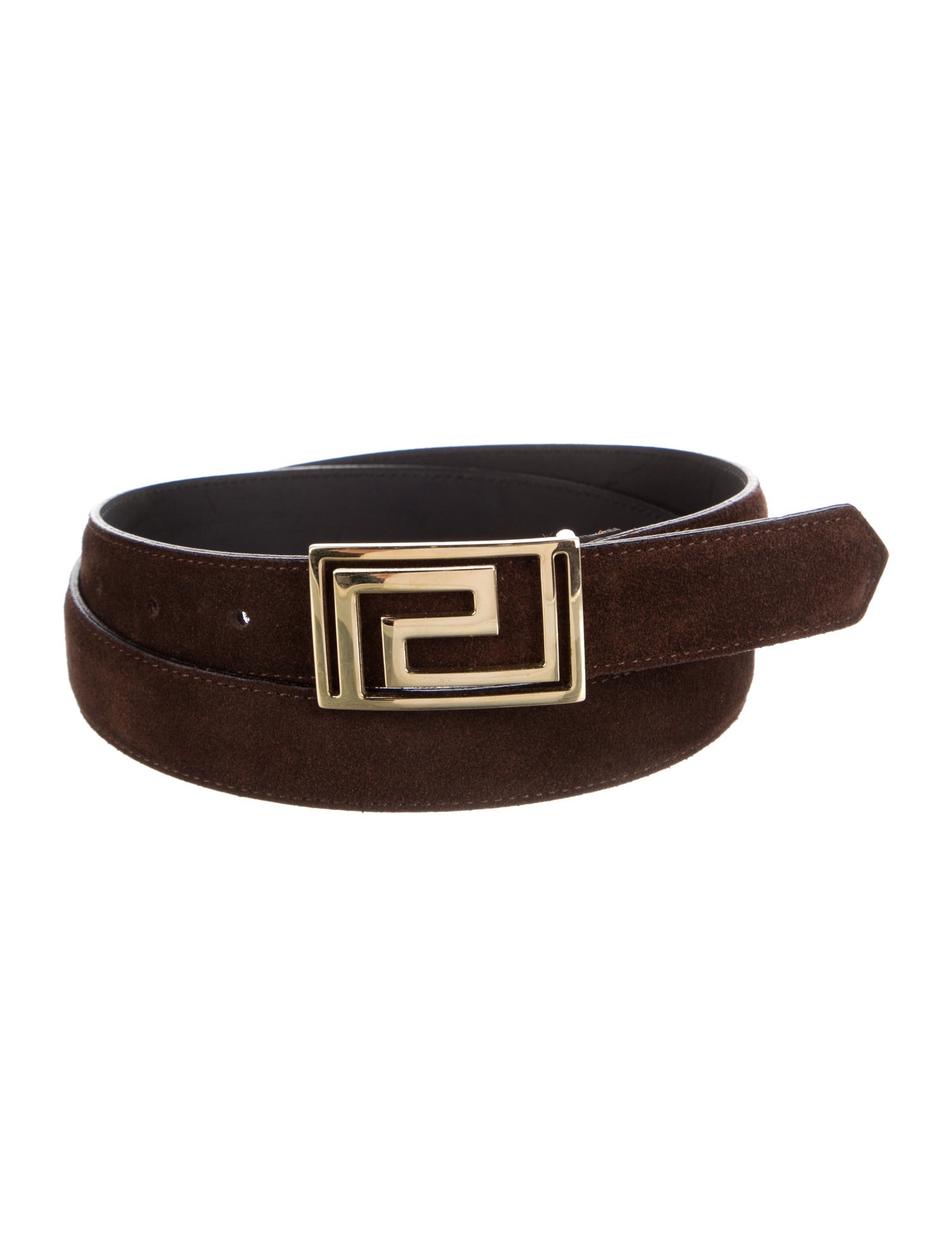 Versace Icaro G Cube Belt 90 Suede Waist Belt