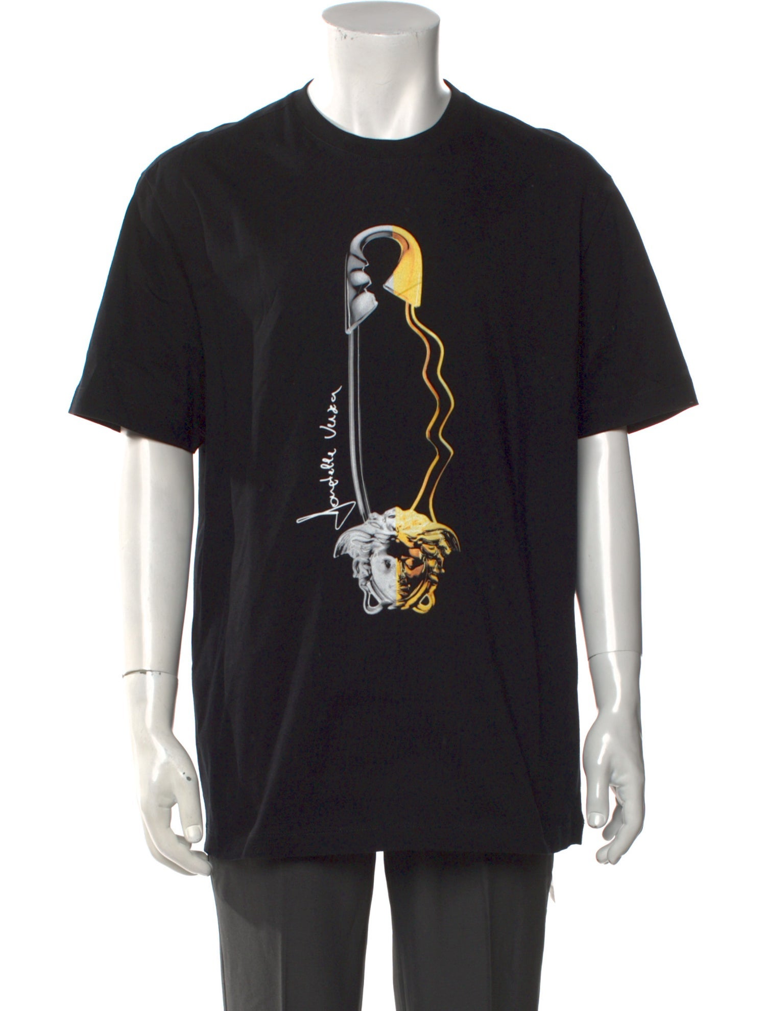 Versace Graphic Print Crew Neck T-Shirt