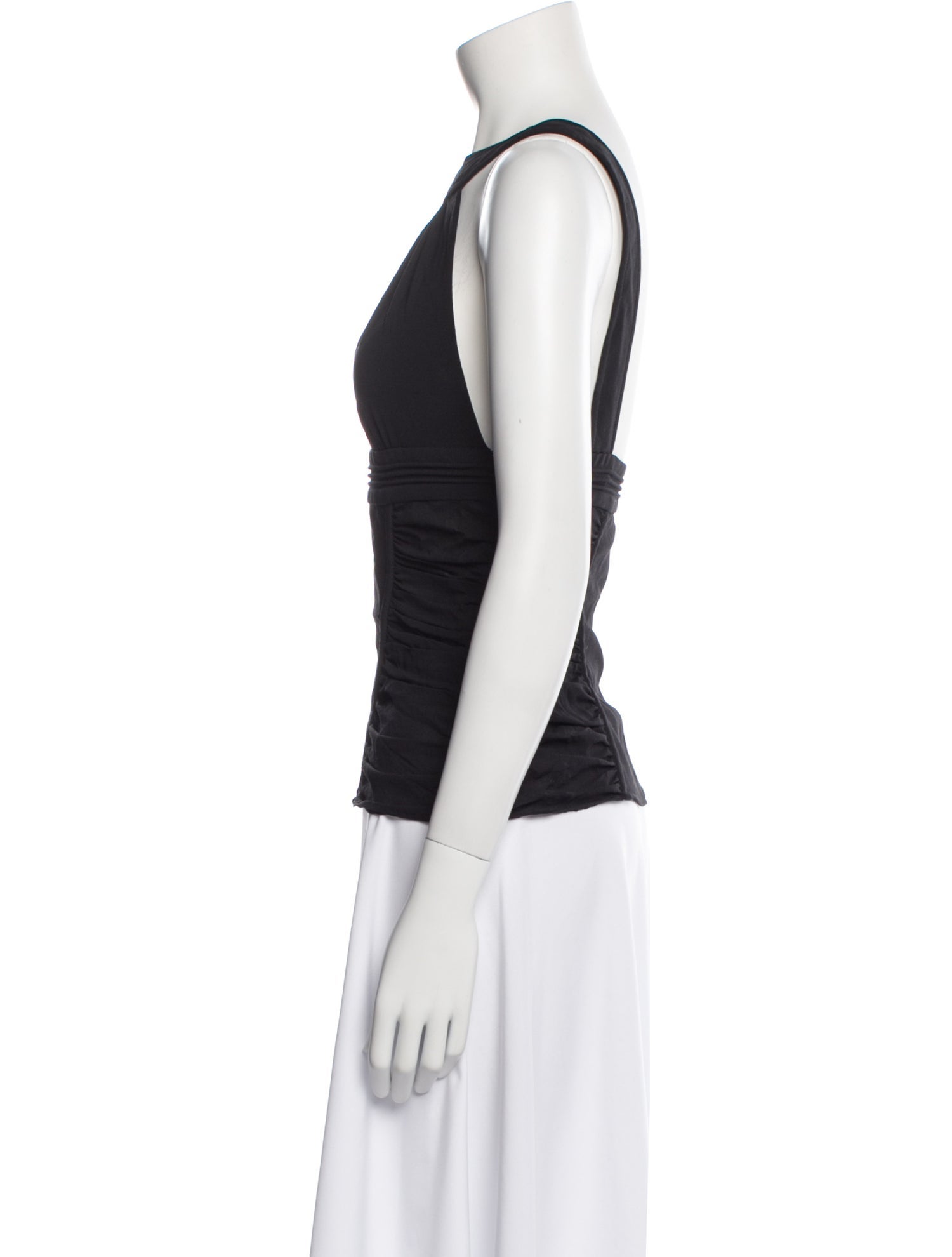 Versace Bateau Neckline Sleeveless Top