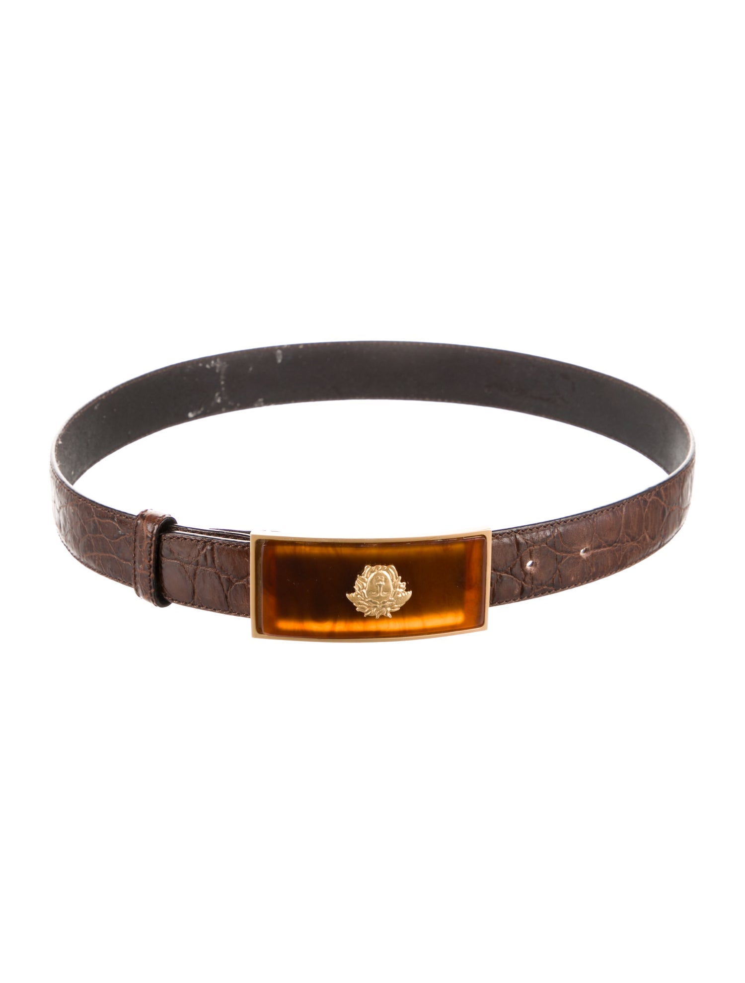 Versace Embossed Leather Belt Kit