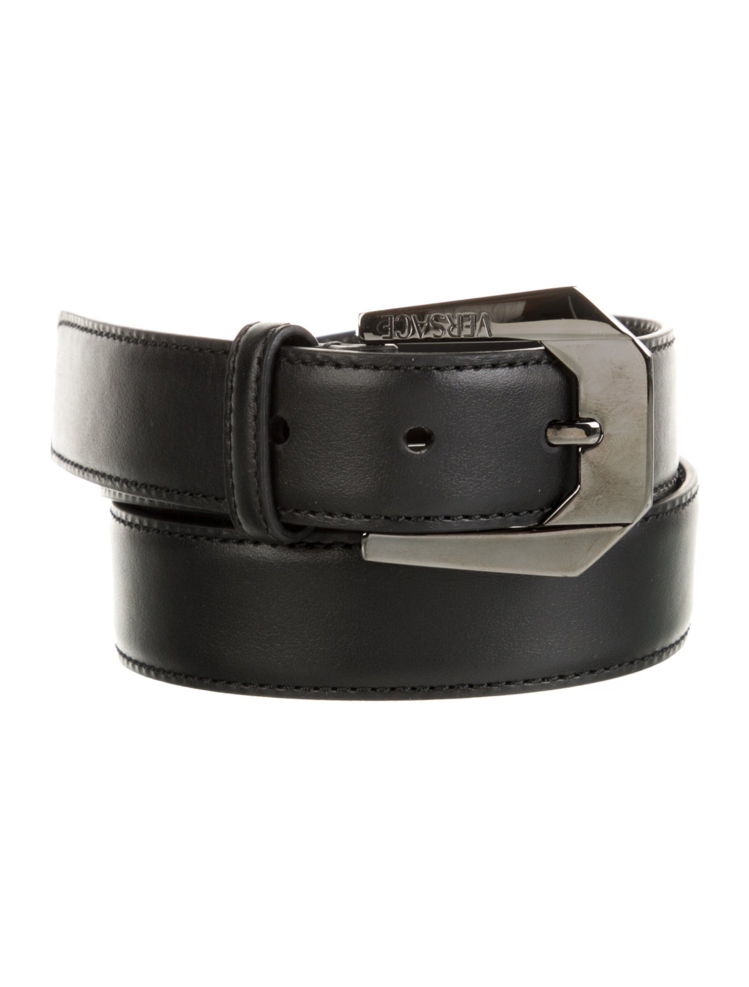 Versace Leather Buckle Belt w/ Tags Leather Belt