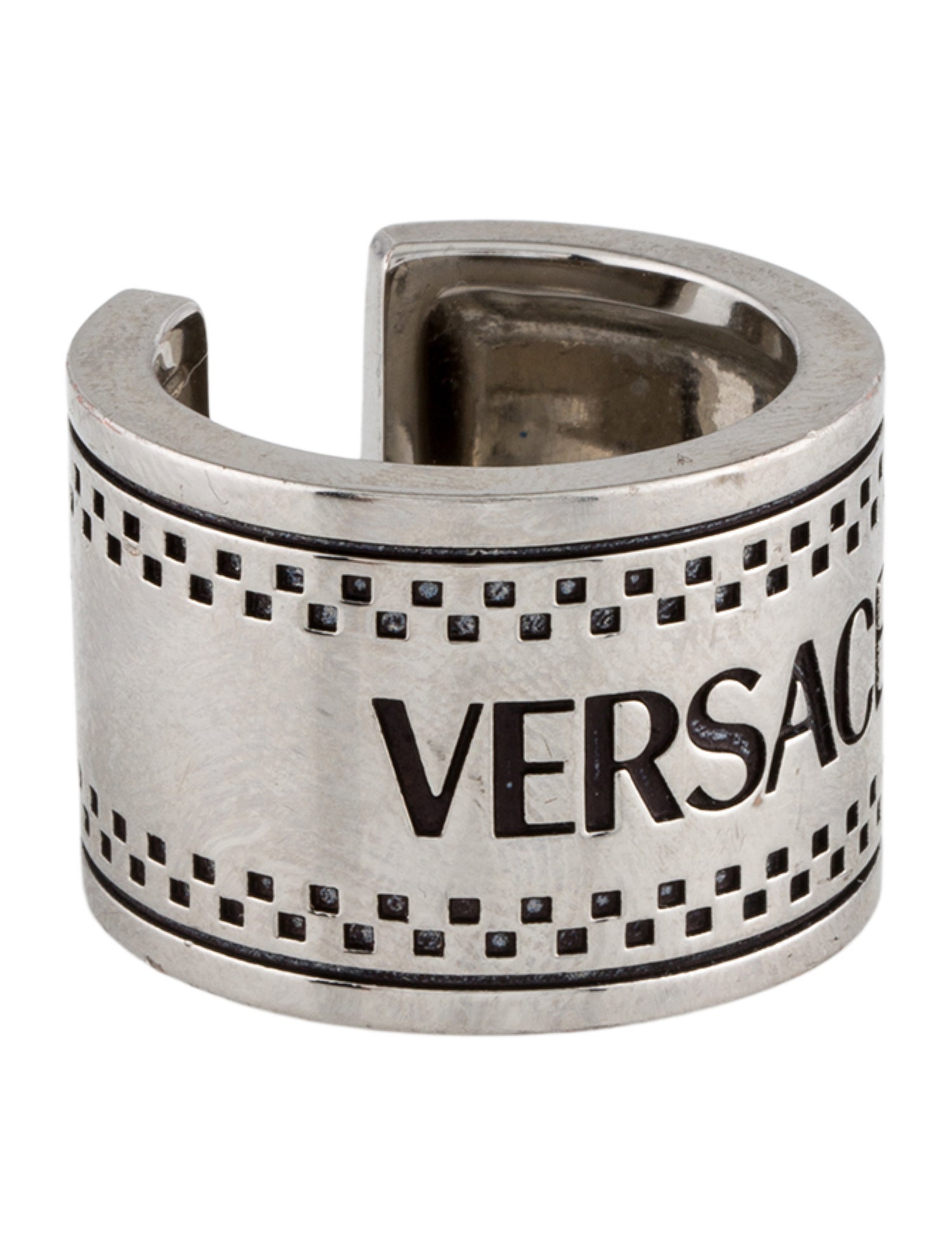 Versace Metal Logo Ring