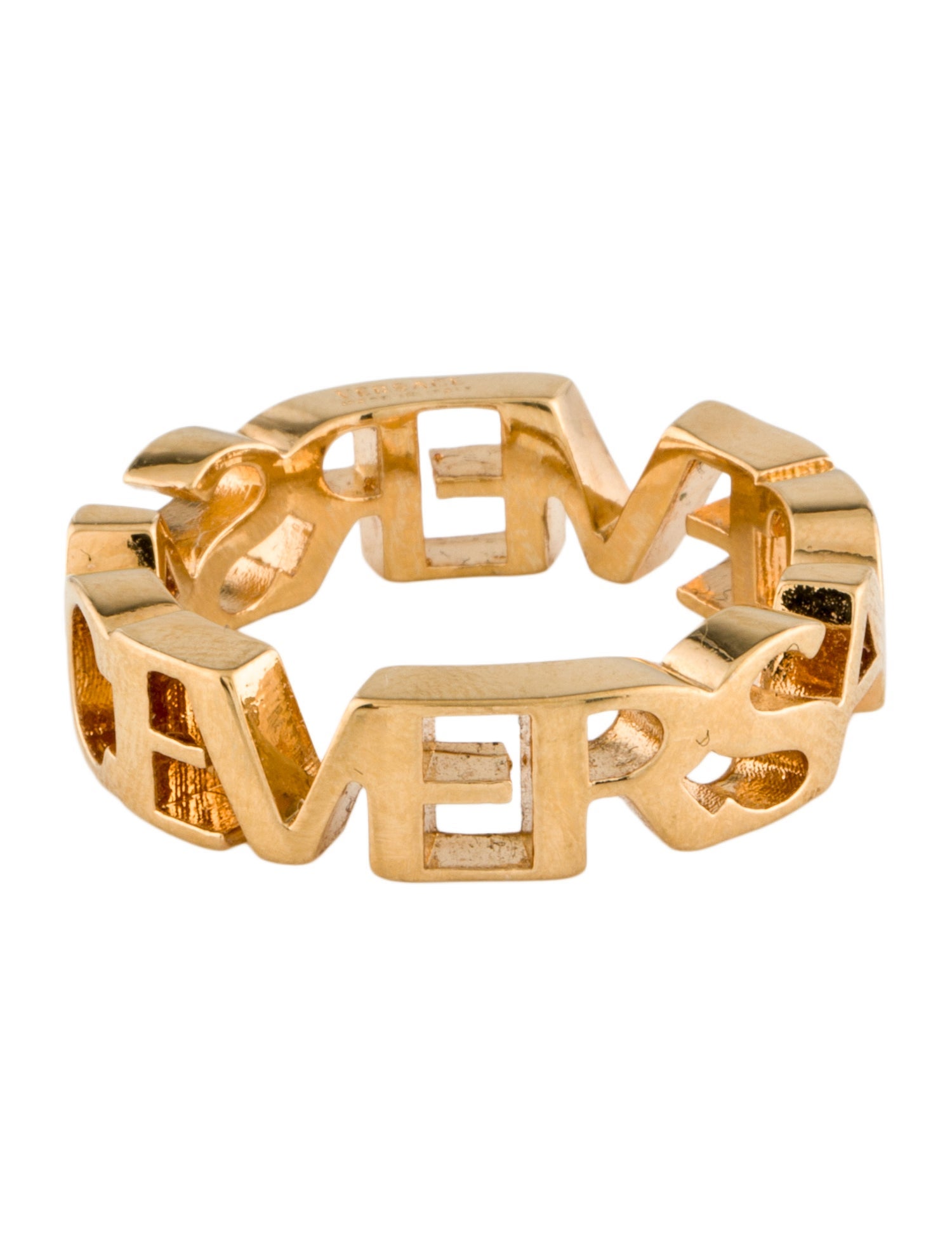 Versace Metal Logo Ring