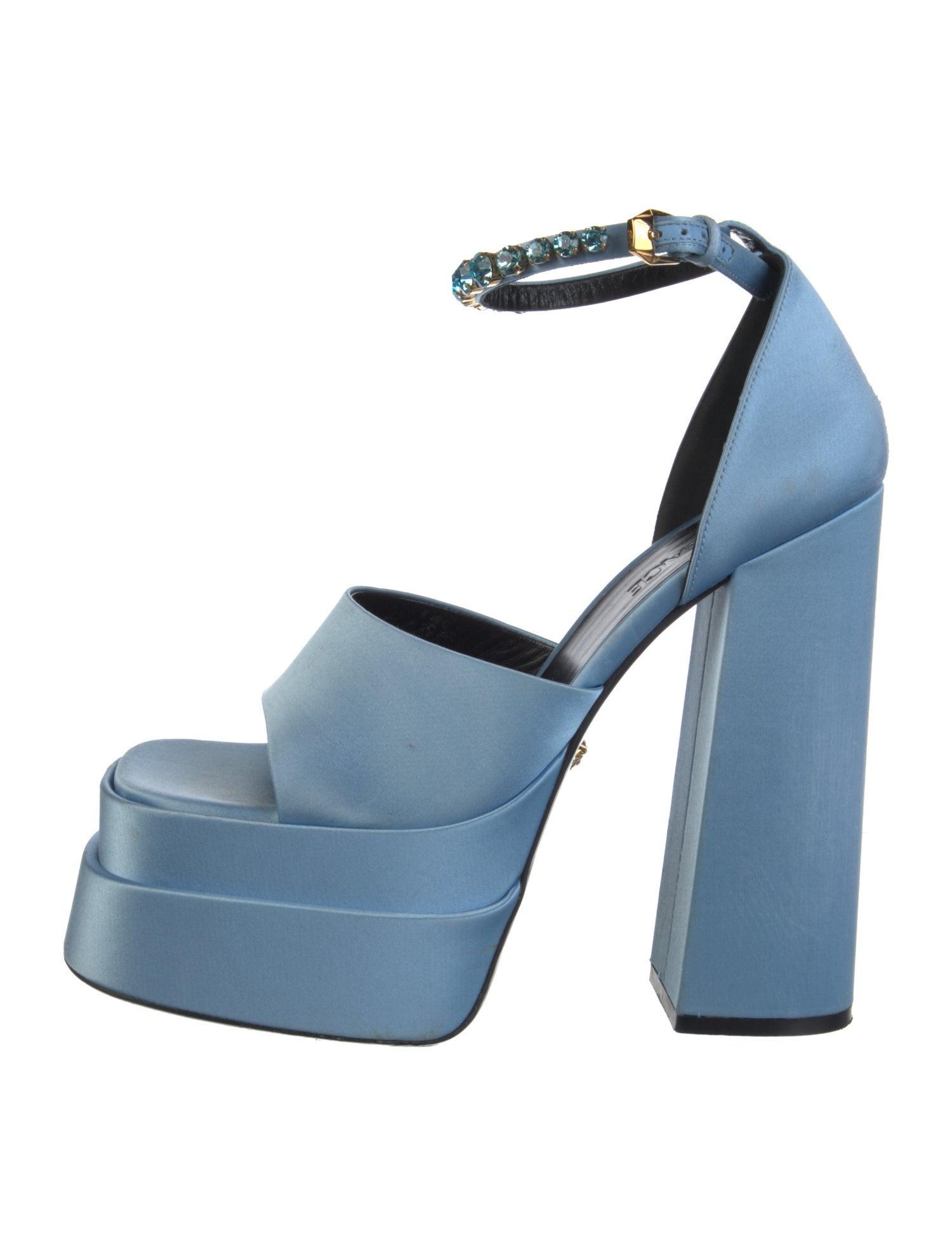 Versace Medusa Insignia Satin Sandals