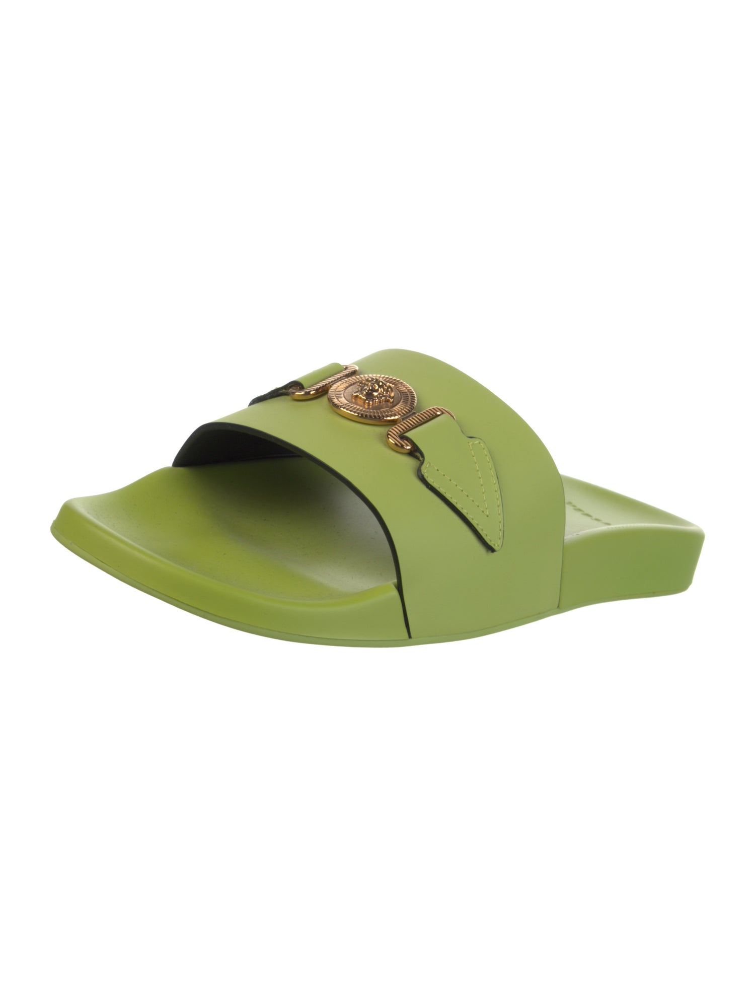 Versace Medusa Insignia Leather Slides