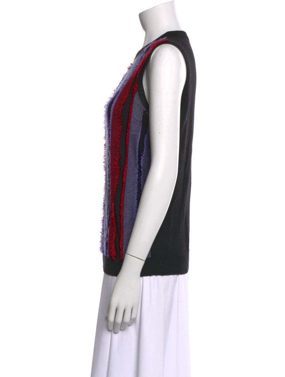 Versace Wool Colorblock Pattern Top - image 2
