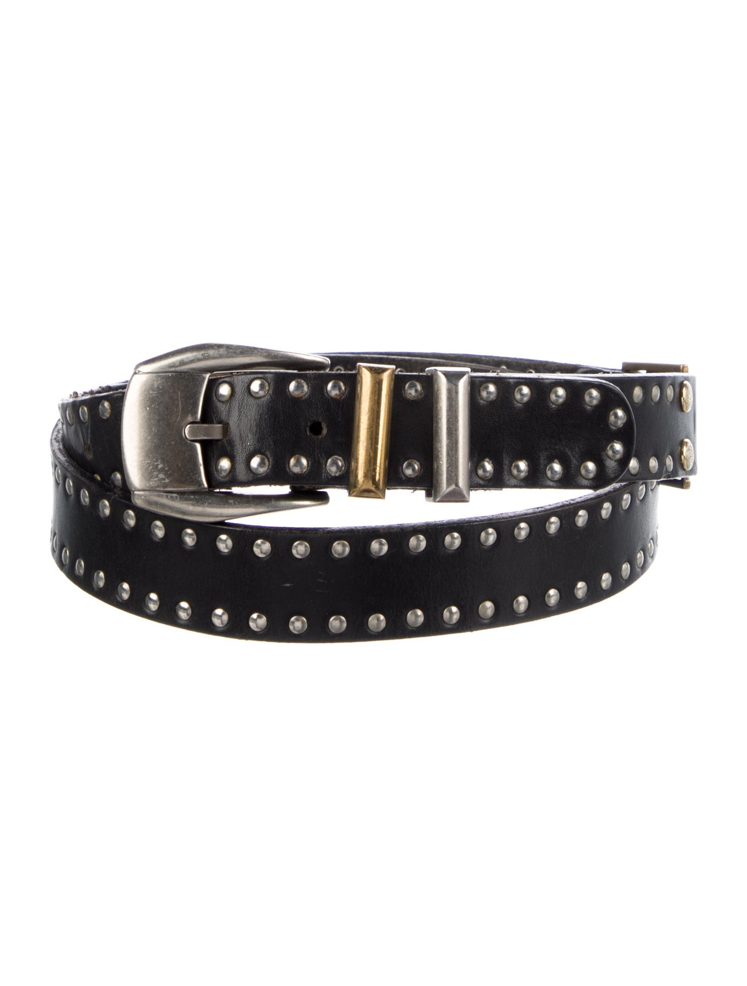 Versace Leather Studded Accents Belt